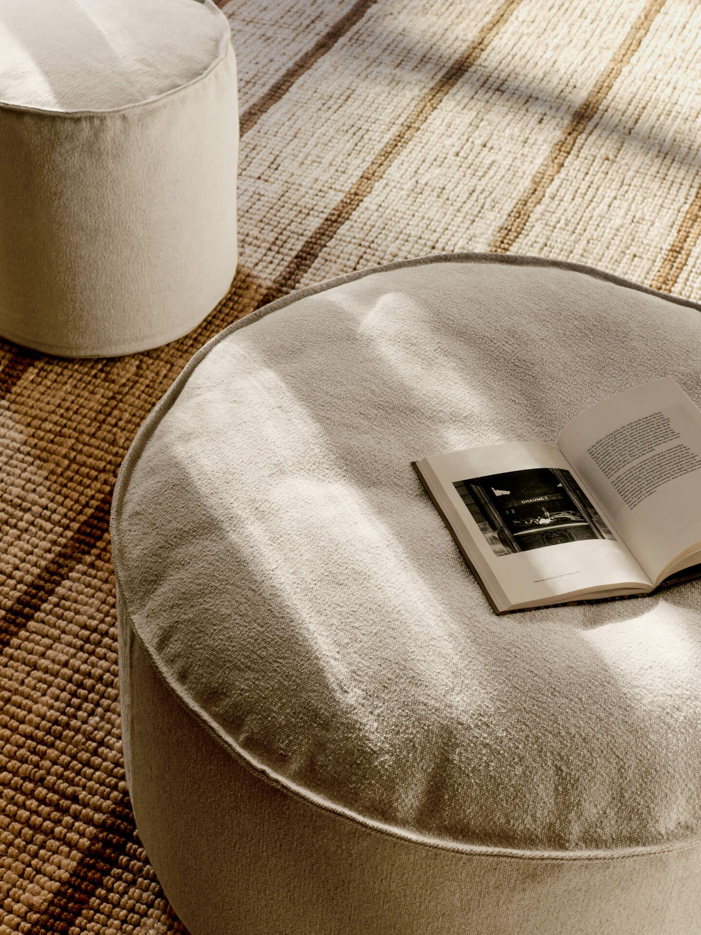 Aun Cotton Pouf - Ø80 - Off-White - Image 2