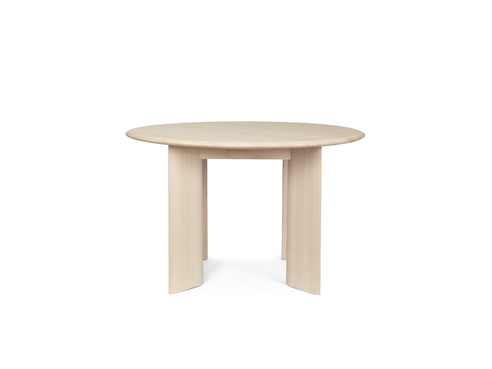 Bevel Table - Round Ø117 - White Oiled Beech