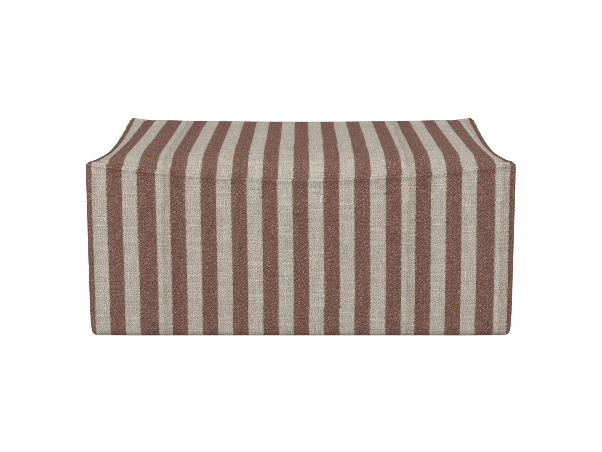 Catena Pouf Rectangular S501 - Louisiana - Sand/Chocolate
