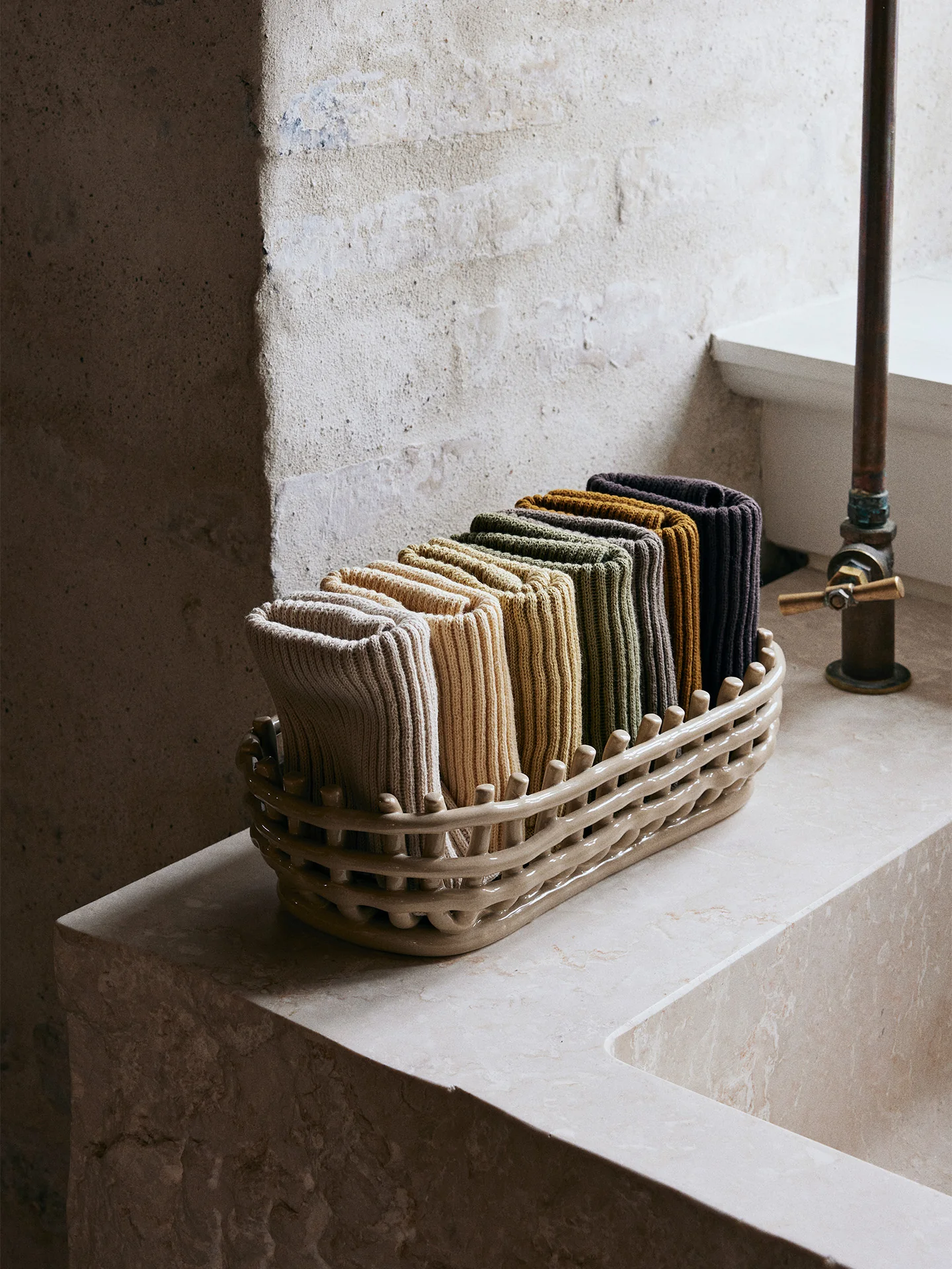 Ceramic Basket - Oval - Cashmere - Image 2