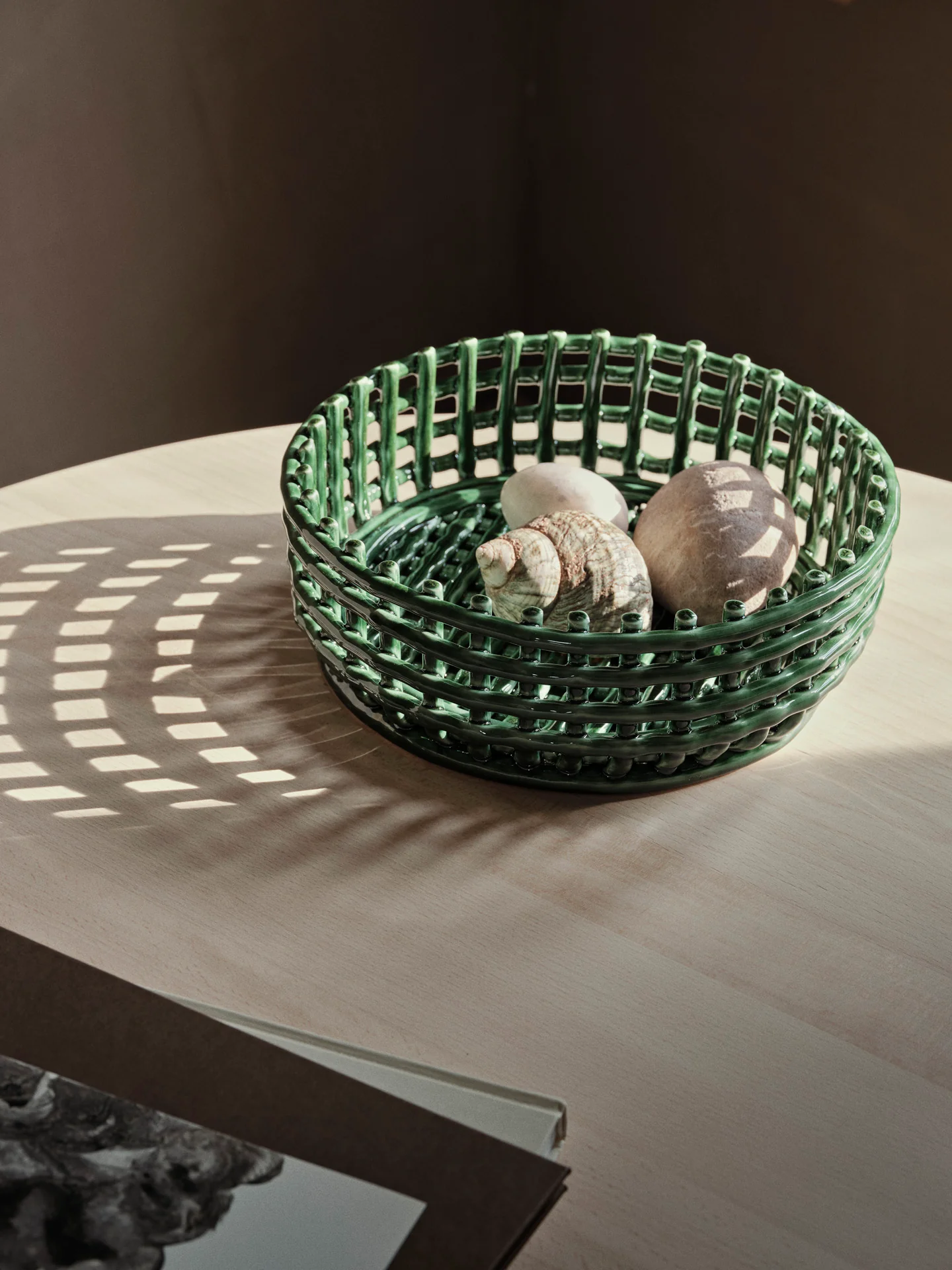 Ceramic Centrepiece - Emerald Green - Image 2