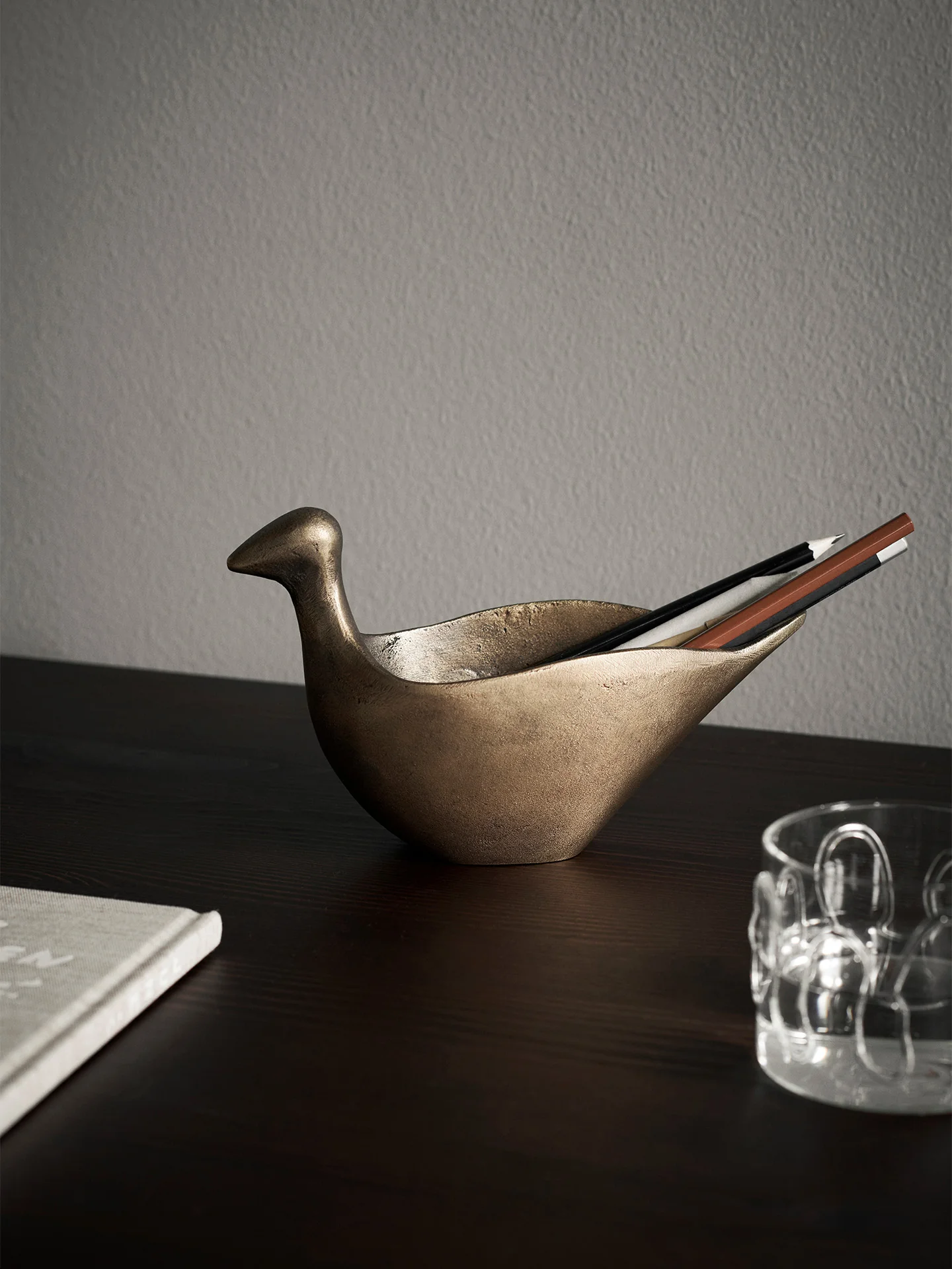 Coot Pencil Holder - Antique Aluminium - Image 2