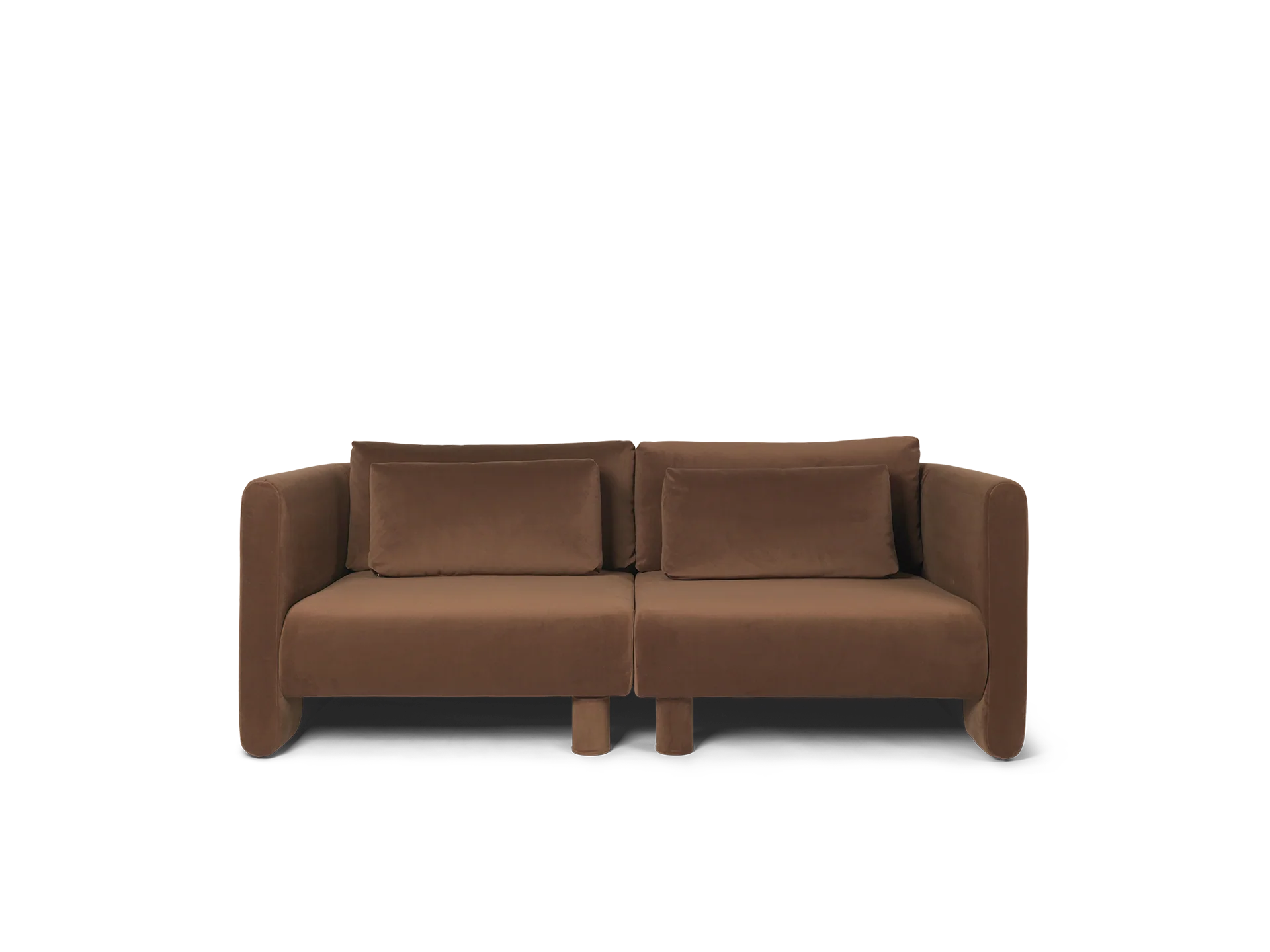 Dase Sofa Armrest Right - Rich Velvet - Soft Brown - Image 4