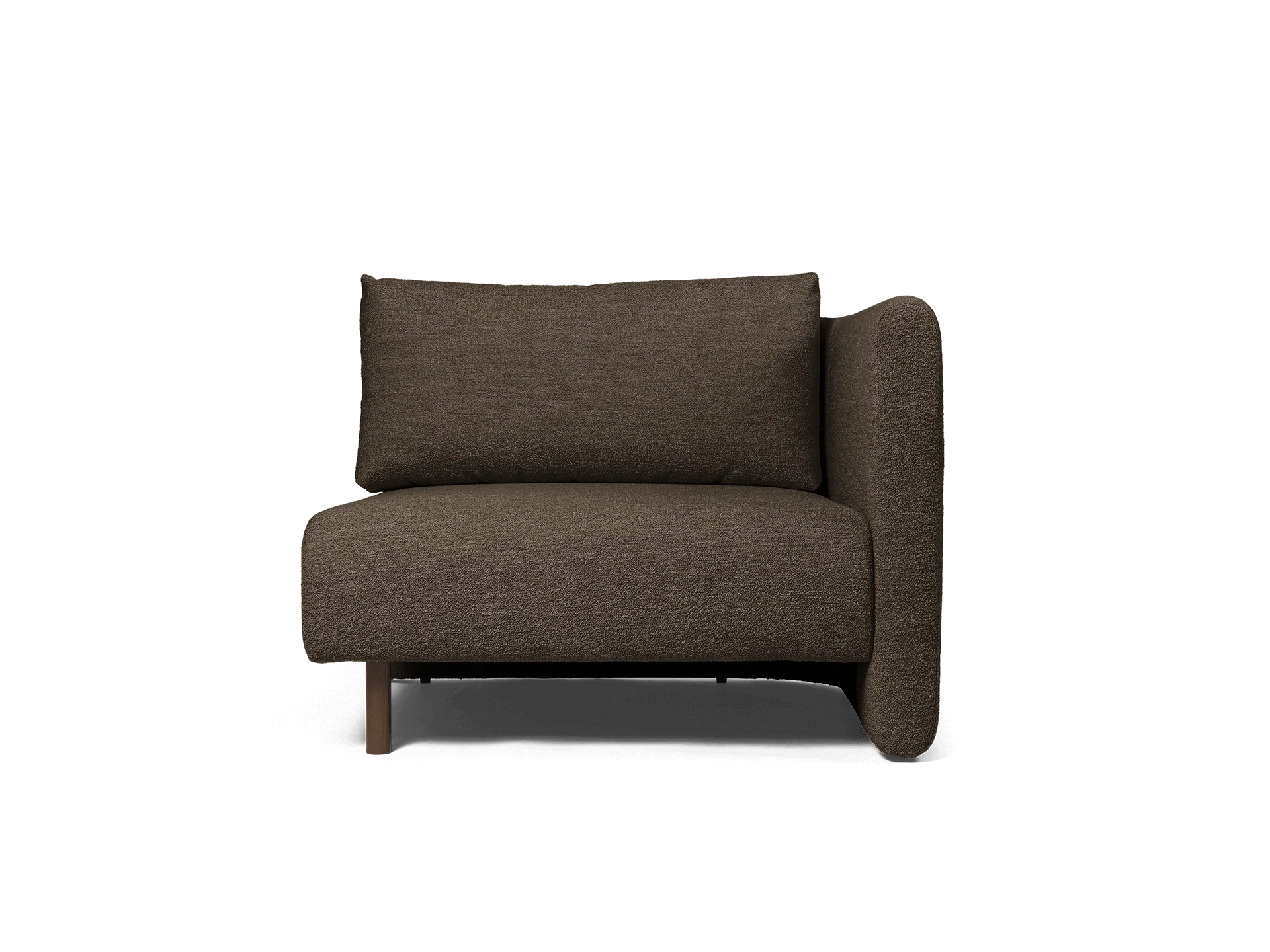 Dase Sofa Armrest Right - Soft Bouclé - Dark Brown - Image 2