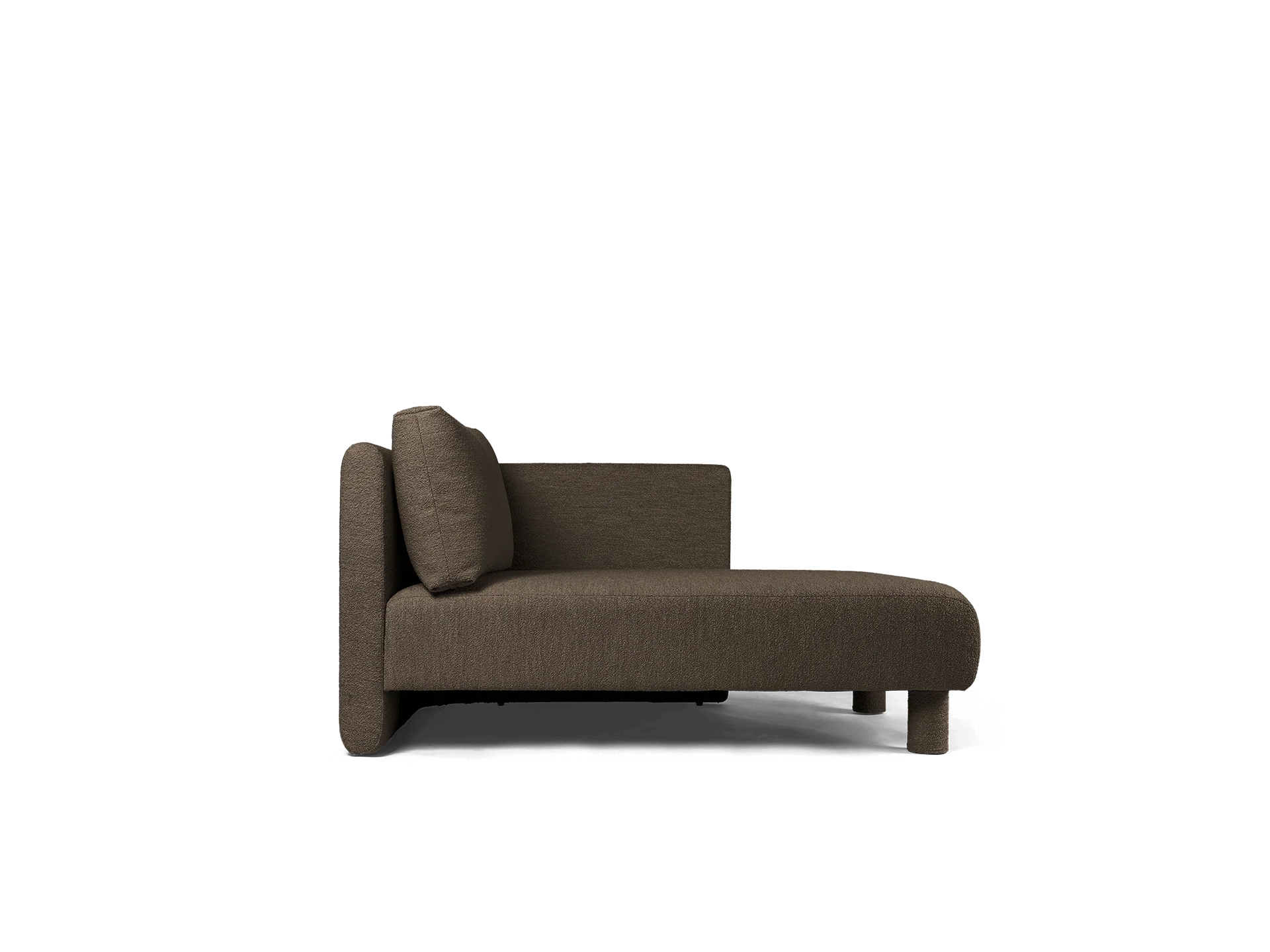 Dase Sofa Chaise Longue Right - Soft Bouclé - Dark Brown - Image 3