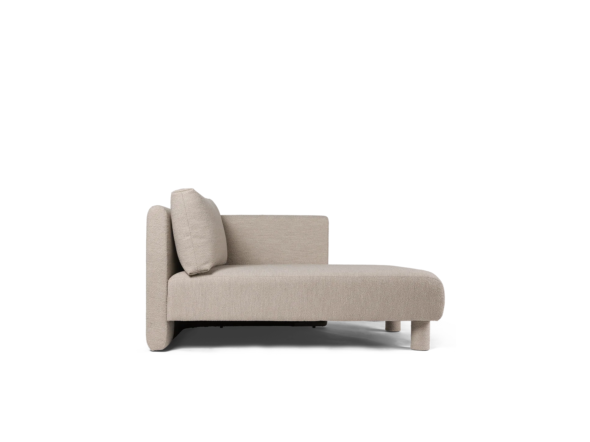 Dase Sofa Chaise Longue Right - Soft Bouclé - Natural - Image 3