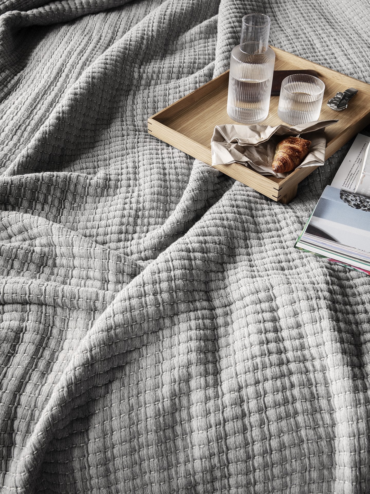 Daze Bedspread - Grey - Image 2
