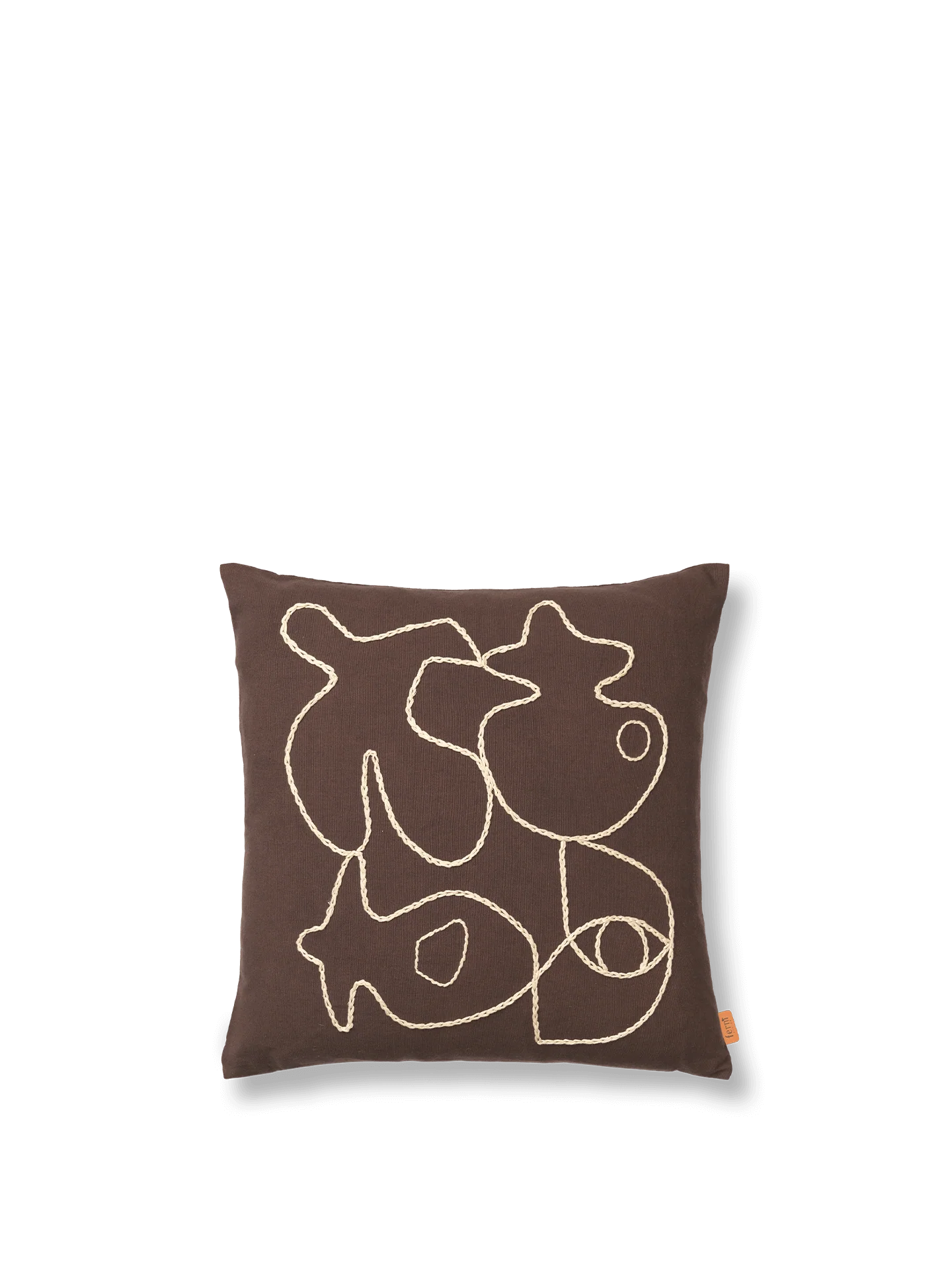 Figure Cushion - Coffee/Sand