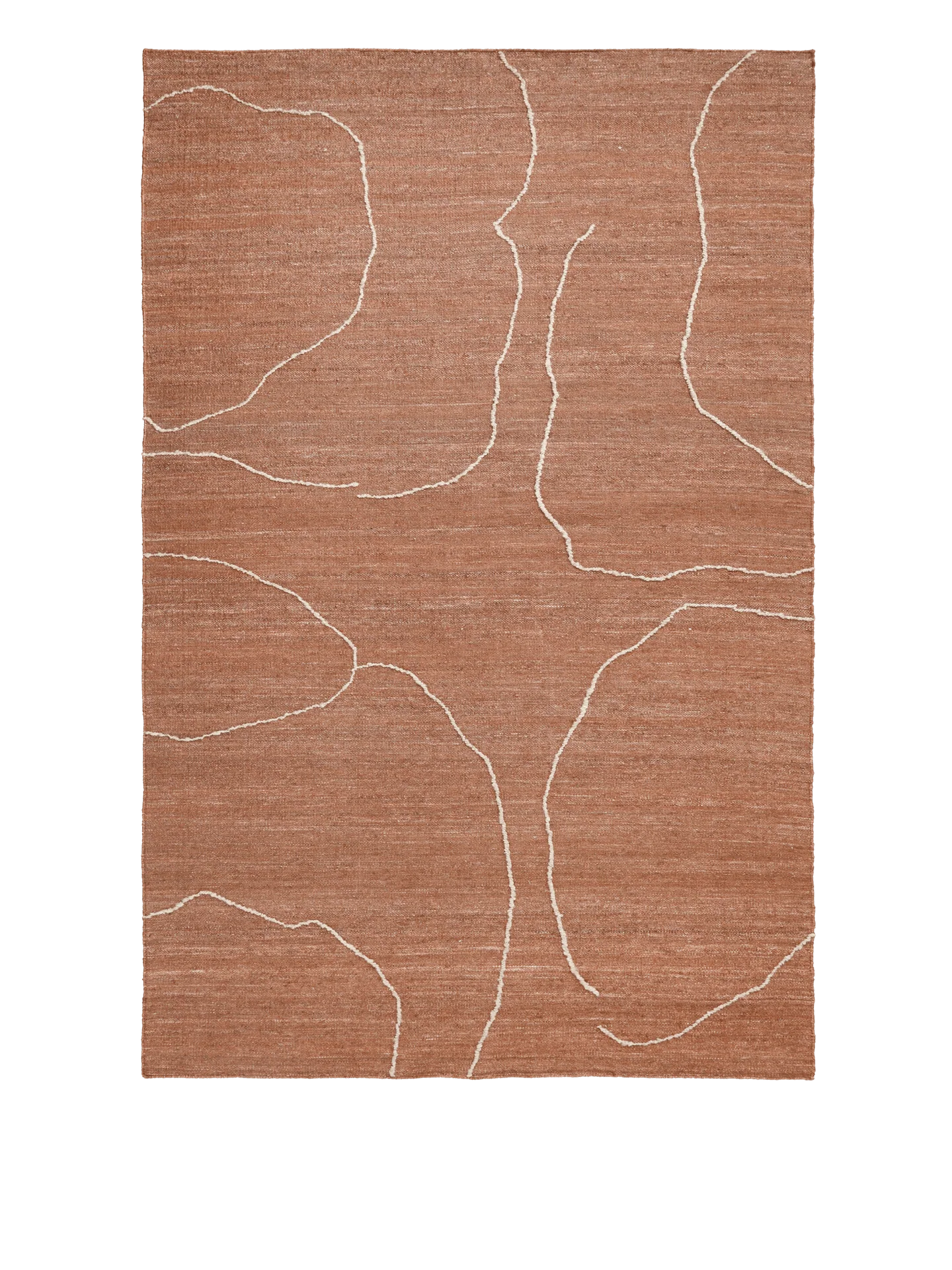 Gesso Jute Rug - Terracotta/Off-White