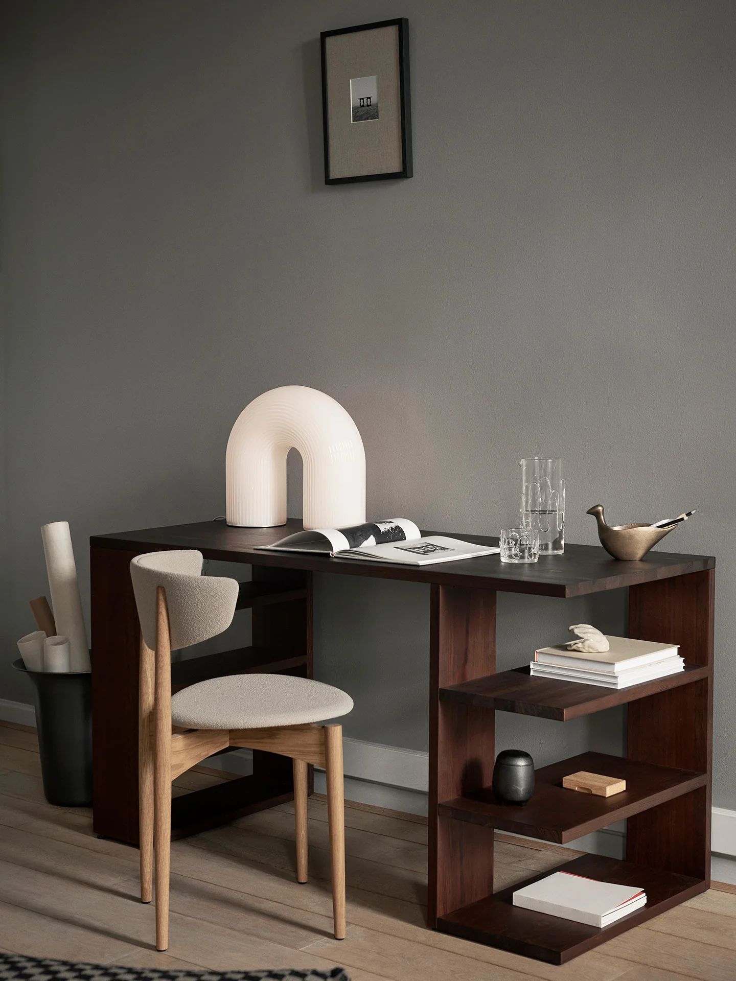 Herman Dining Chair - Upholstered - Grain - Natural Oak/Cashmere - Image 2