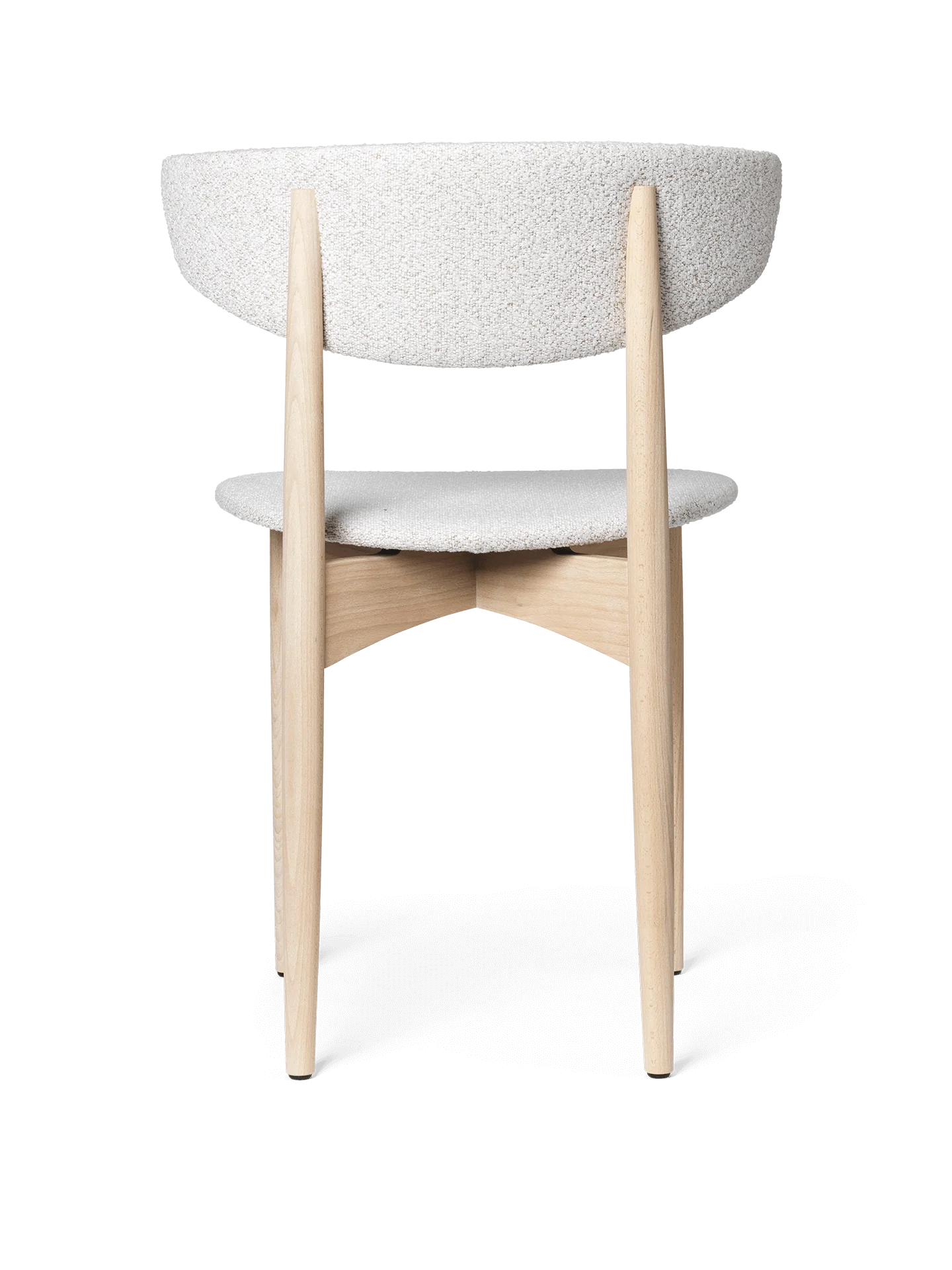 Herman Dining Chair - Upholstered - Soft Bouclé - White Beech/Off-White/Sand - Image 3