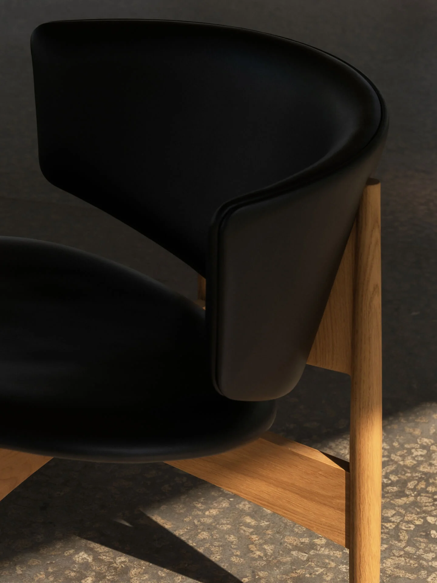Herman Lounge Chair - Wood - Vegea - Natural Oak/Black - Image 6