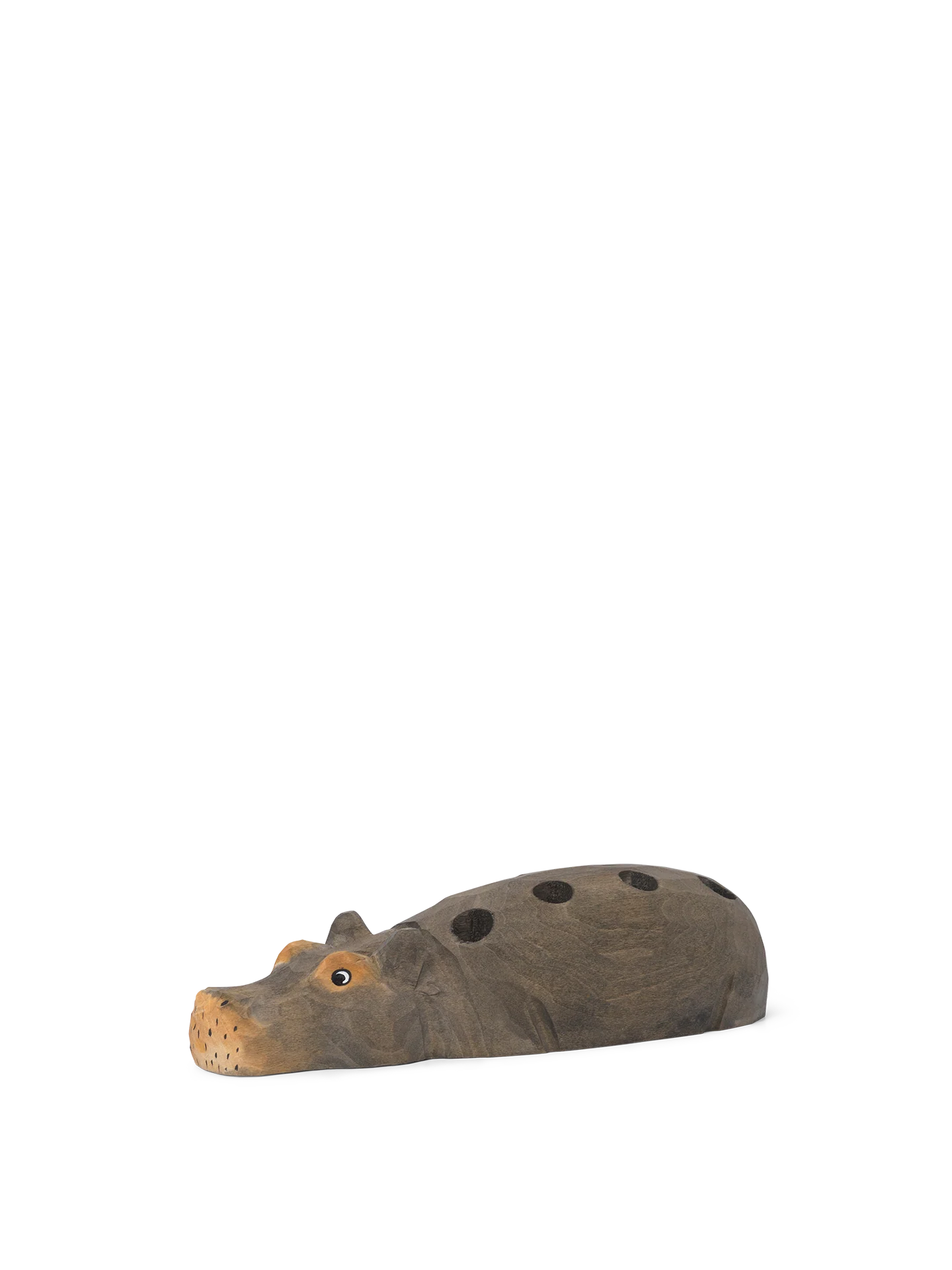 Hippo Hand-Carved Pencil Holder