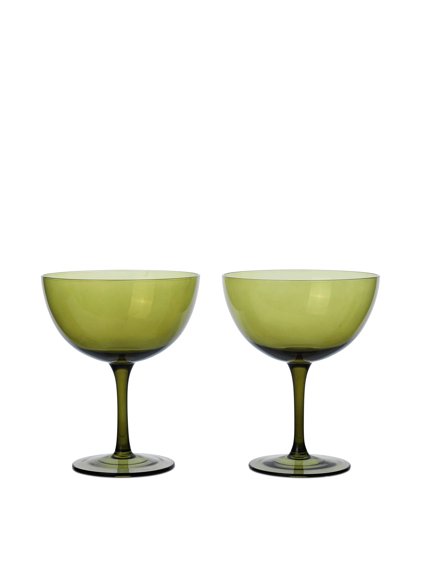 Host Cocktail Glasses - Set of 2 - Moss Green