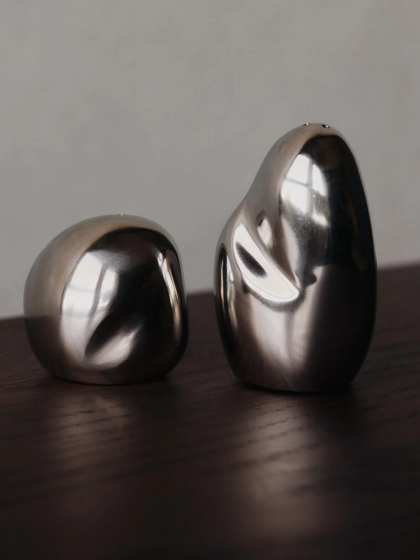Orevo Salt and Pepper Shakers - Set of 2 - Stainless Steel - Image 2