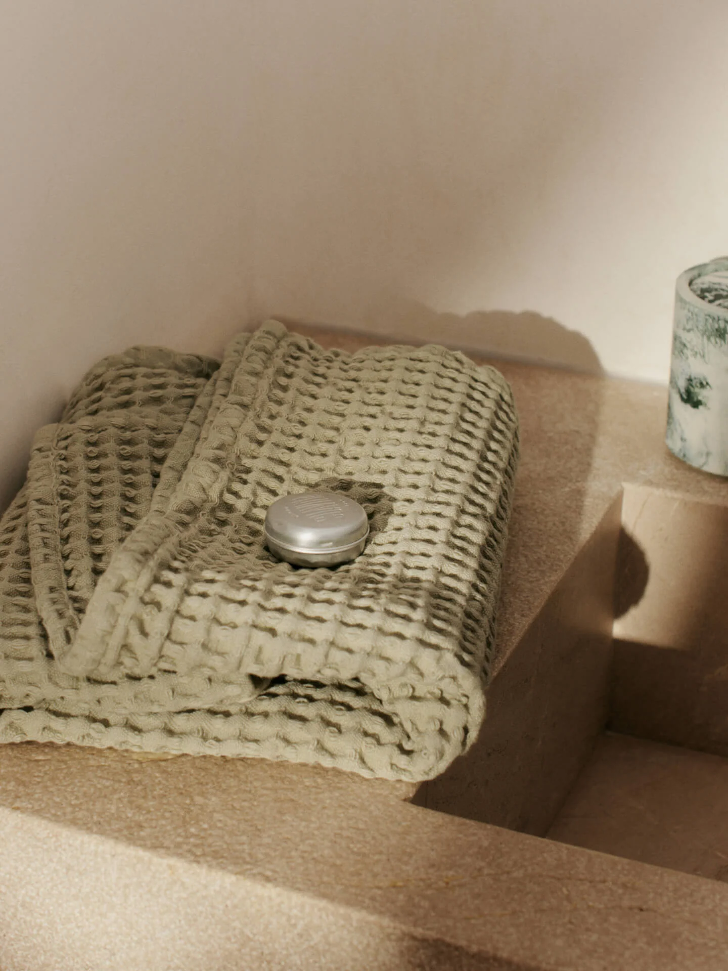 Organic Hand Towel - Light Celedon - Image 2