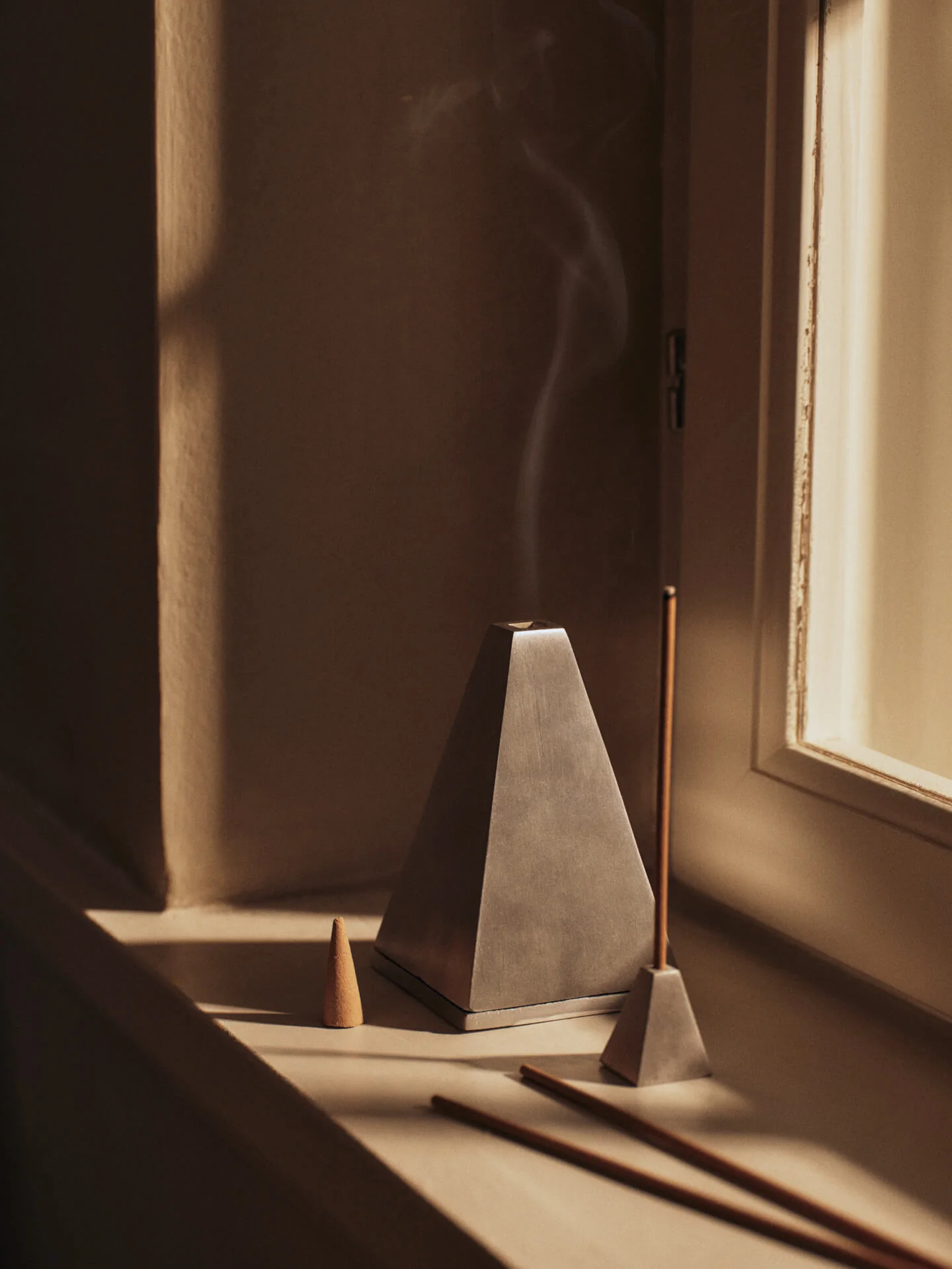 Pyra Incense Stick Holder - Brushed Aluminium - Image 2
