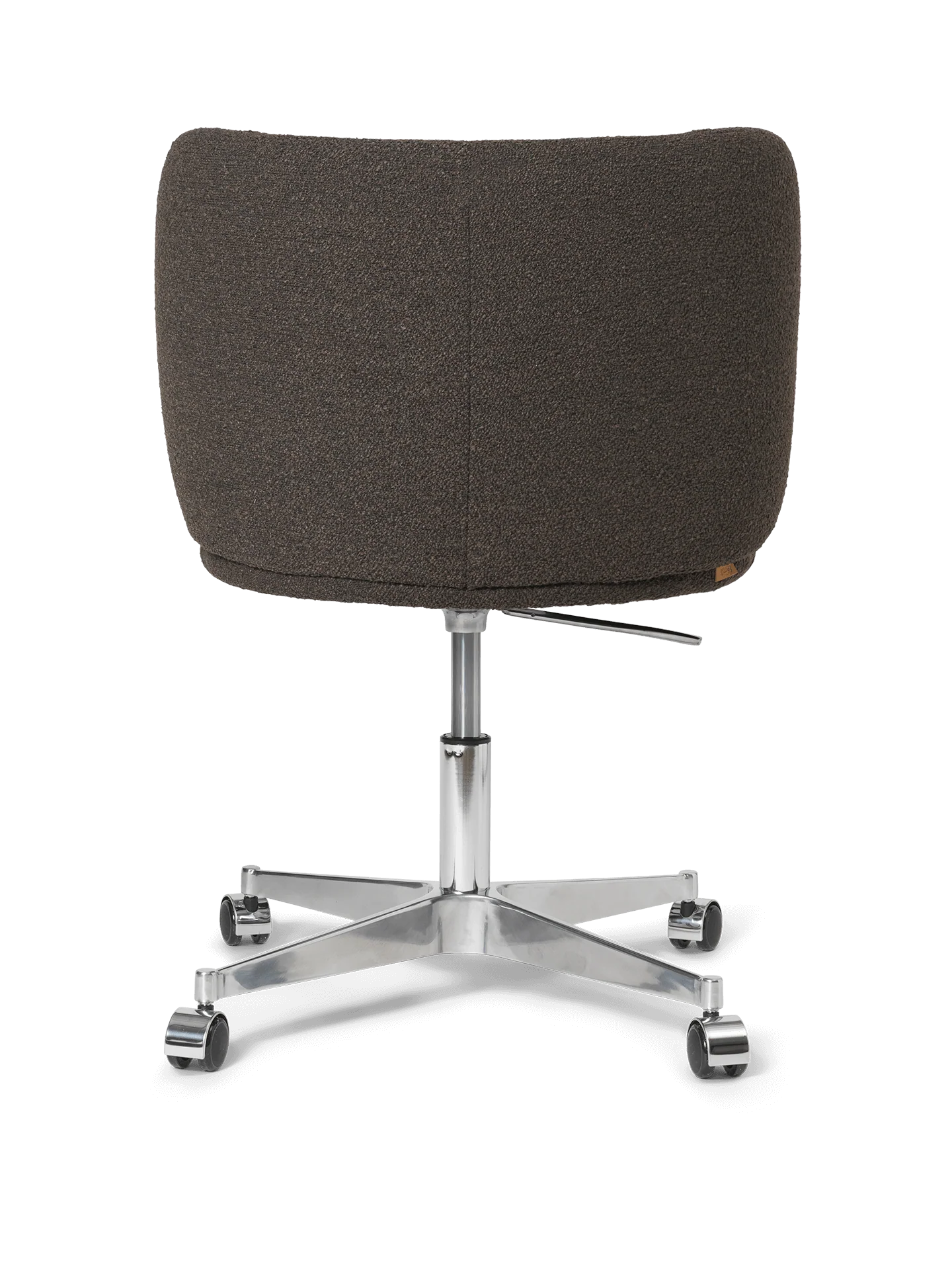 Rico Dining Chair - Castors - Soft Bouclé - Dark Brown - Image 5