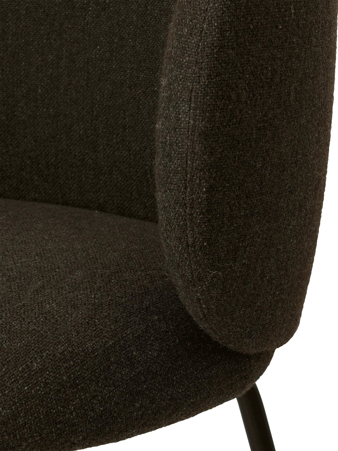 Rico Dining Chair - Black - Hallingdal - Dark Grey/Brown - Image 4
