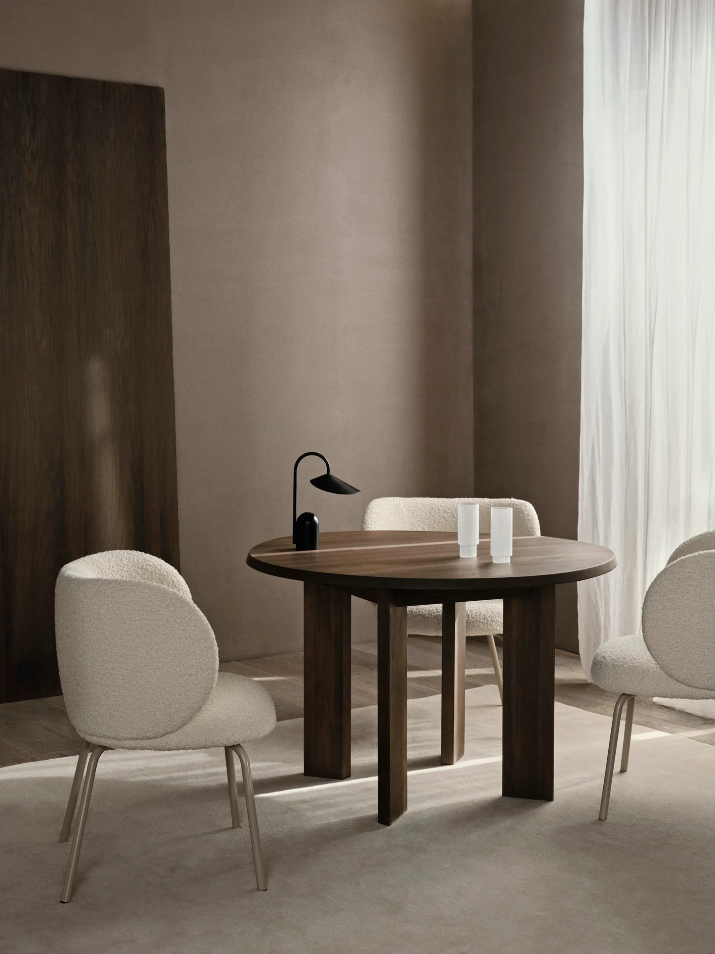 Rico Dining Chair - Cashmere - Nordic Bouclé - Off-White - Image 2