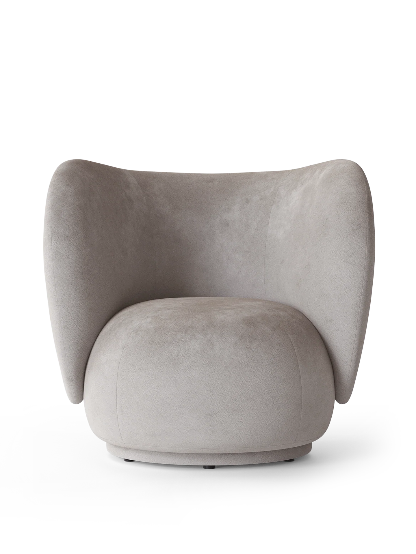 Rico Lounge Chair - Faded Velvet - Concrete