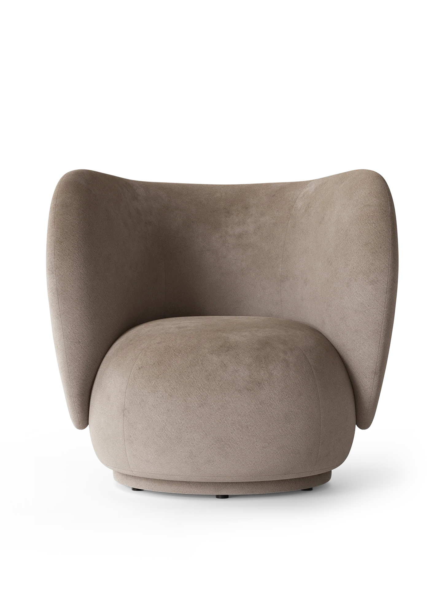 Rico Lounge Chair - Faded Velvet - Beige