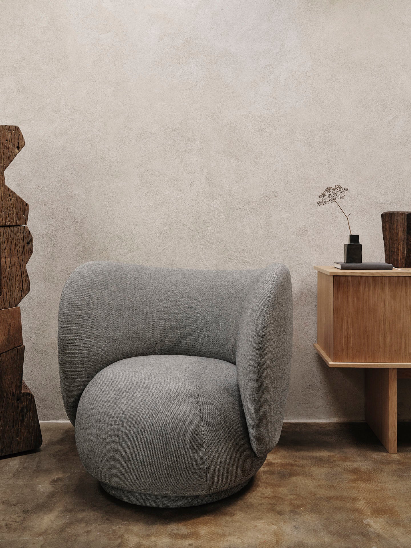 Rico Lounge Chair - Main Line Flax - Navy Melange - Image 2