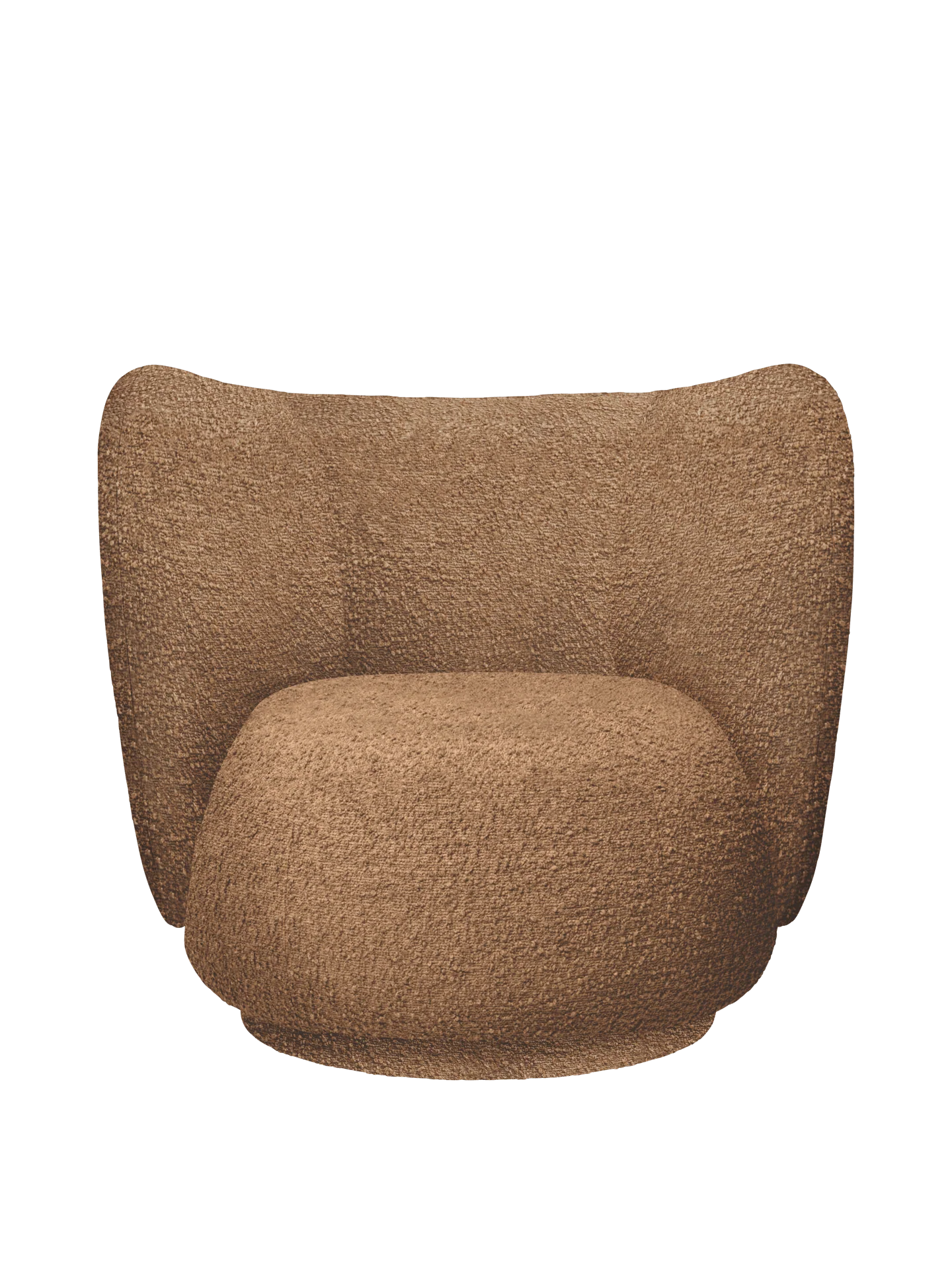 Rico Lounge Chair - Raw Bouclé - Tan