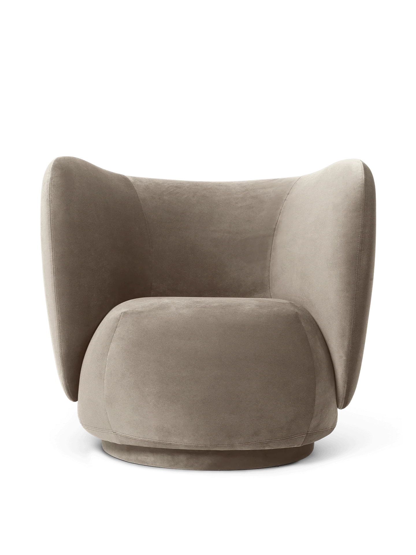 Rico Lounge Chair - Rich Velvet - Beige