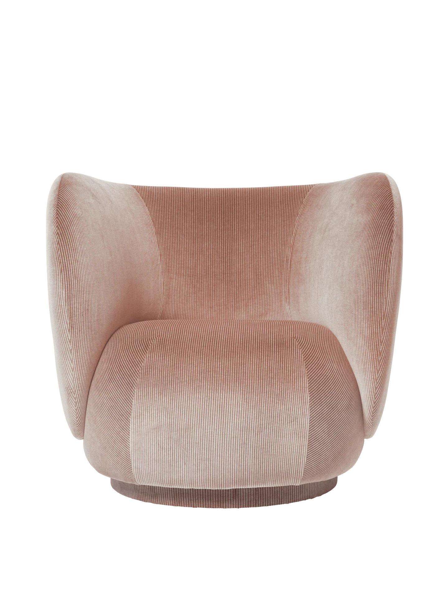 Rico Lounge Chair - Swivel - Devoré Velvet - Blush