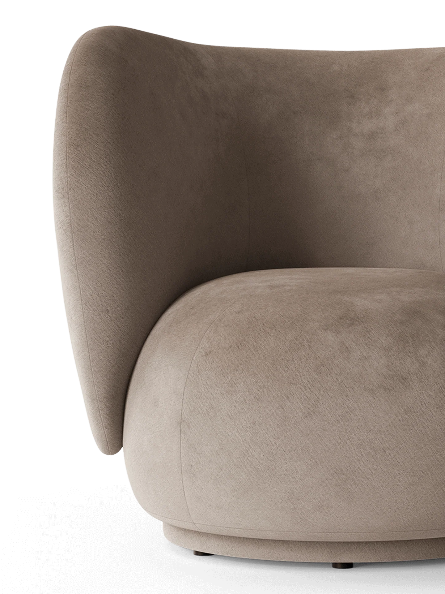 Rico Lounge Chair - Swivel - Faded Velvet - Beige - Image 2