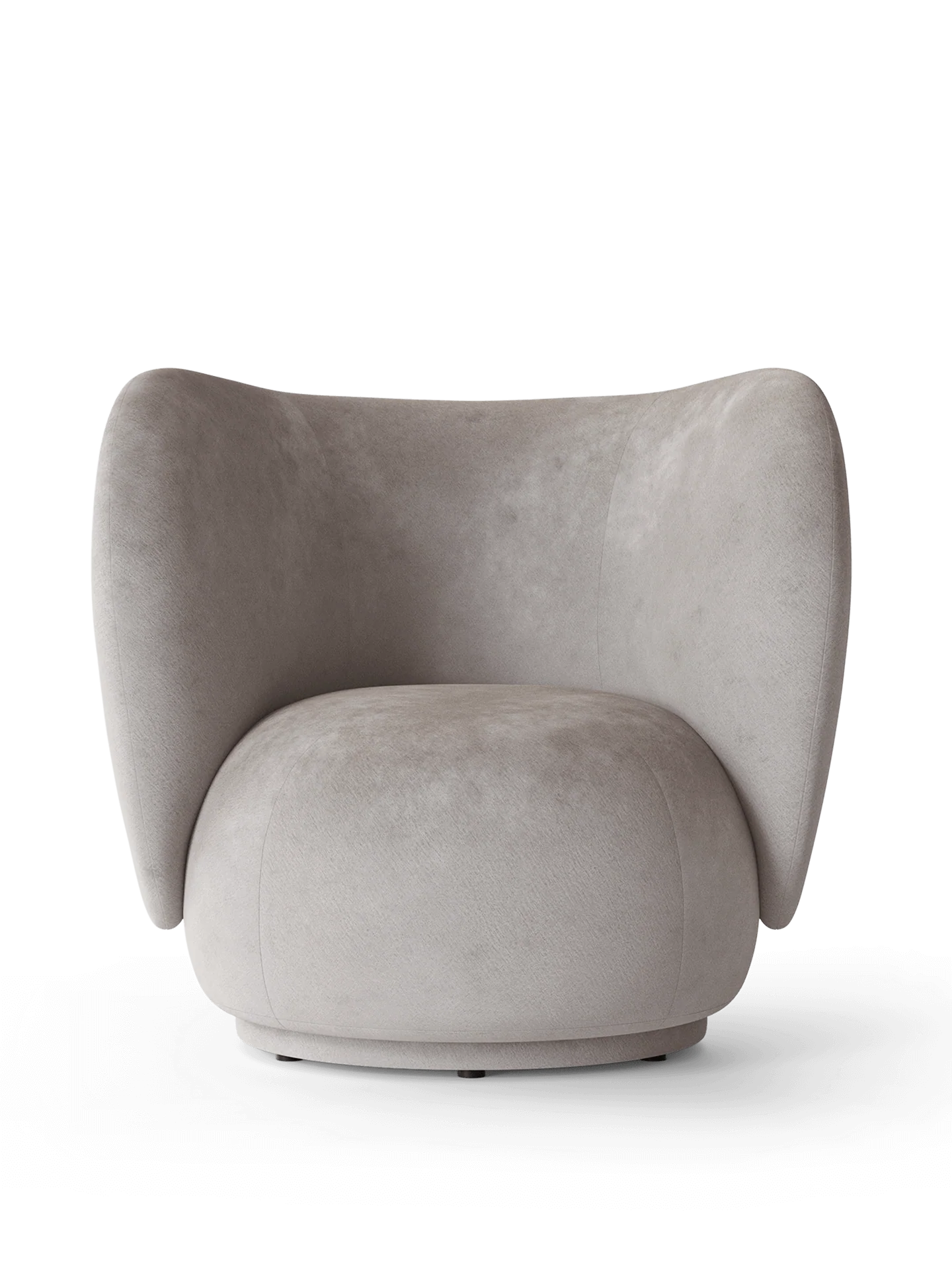 Rico Lounge Chair - Swivel - Faded Velvet - Concrete