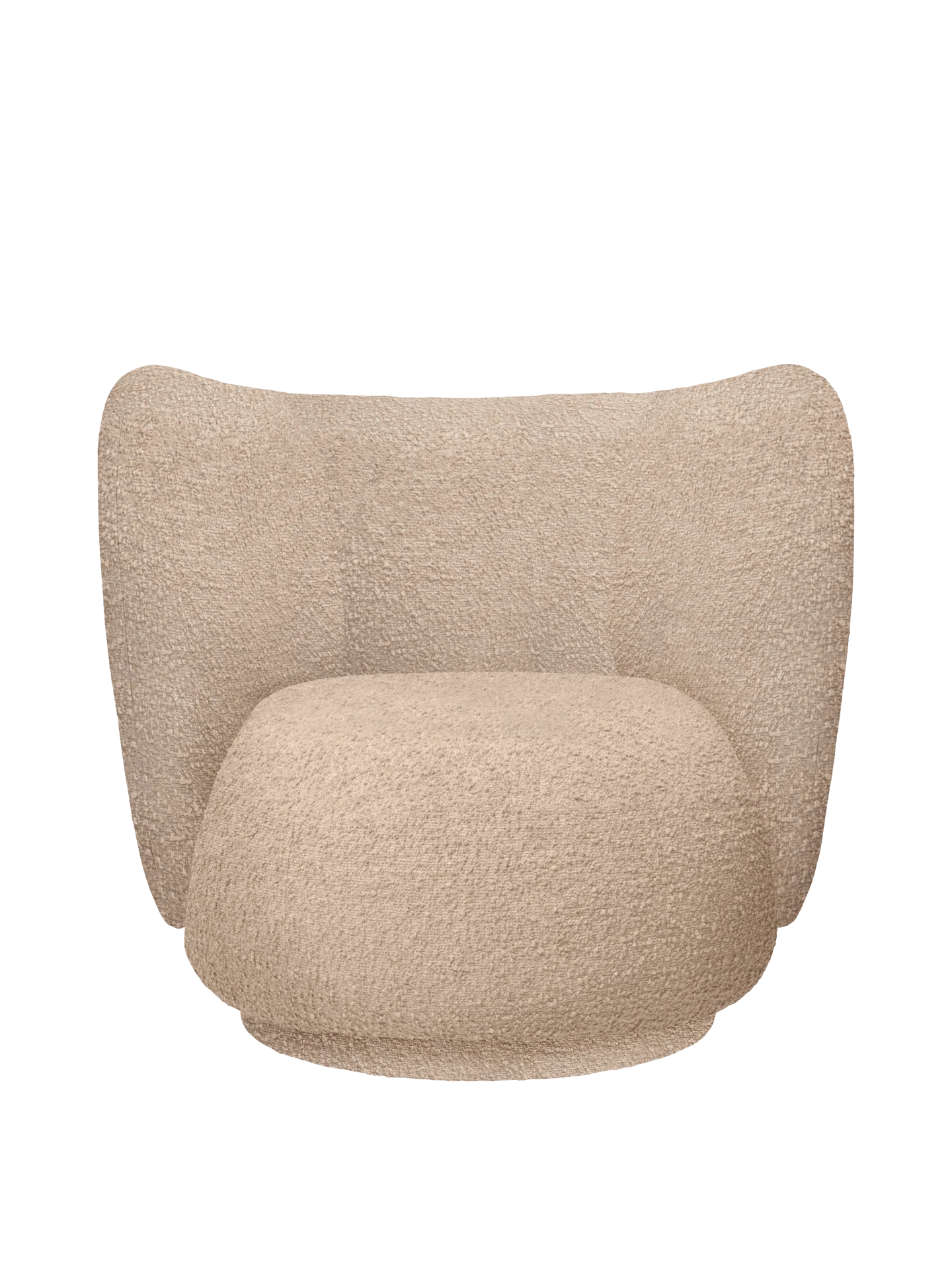 Rico Lounge Chair - Swivel - Raw Bouclé - Natural