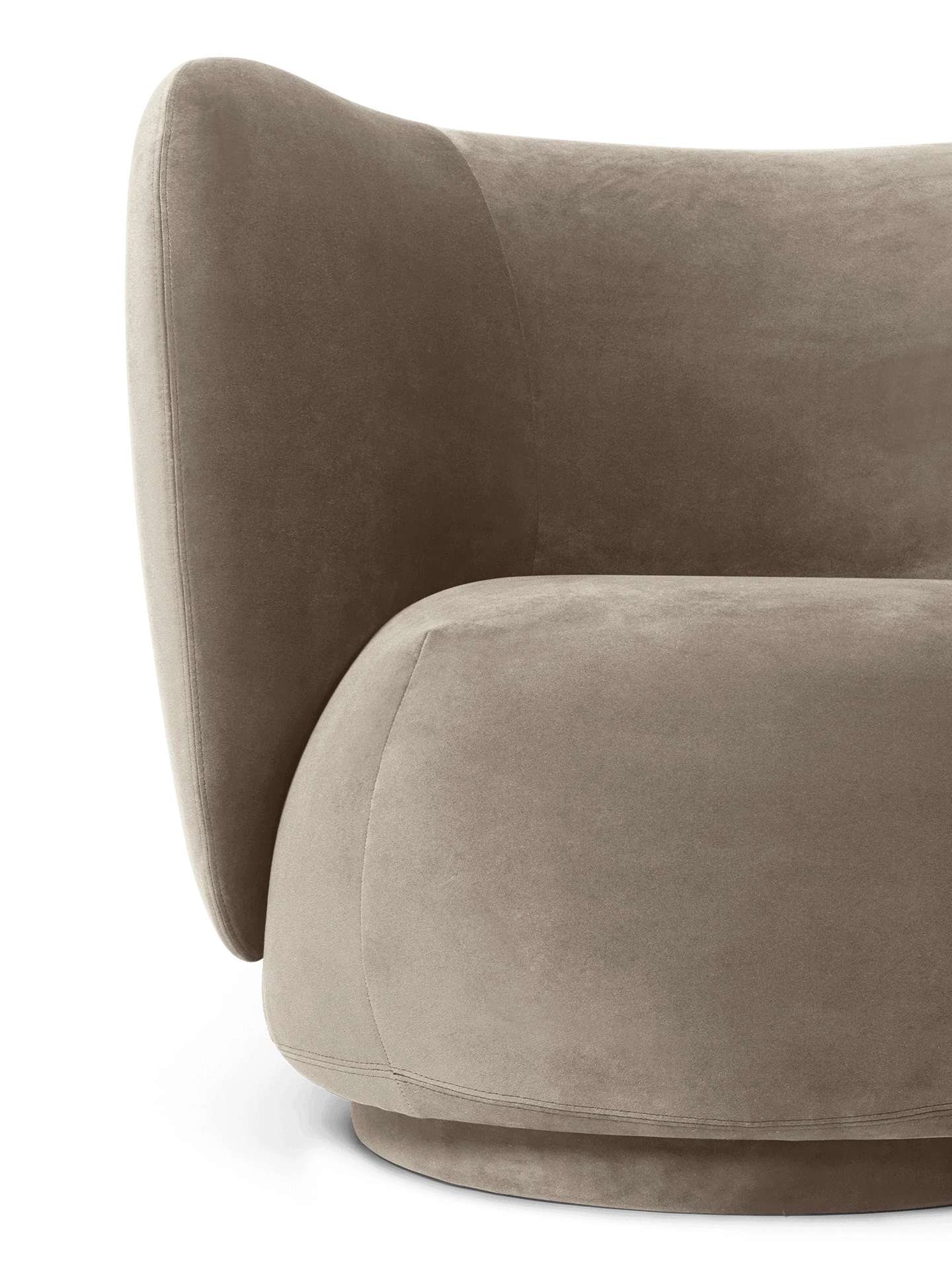 Rico Lounge Chair - Swivel - Rich Velvet - Beige - Image 2