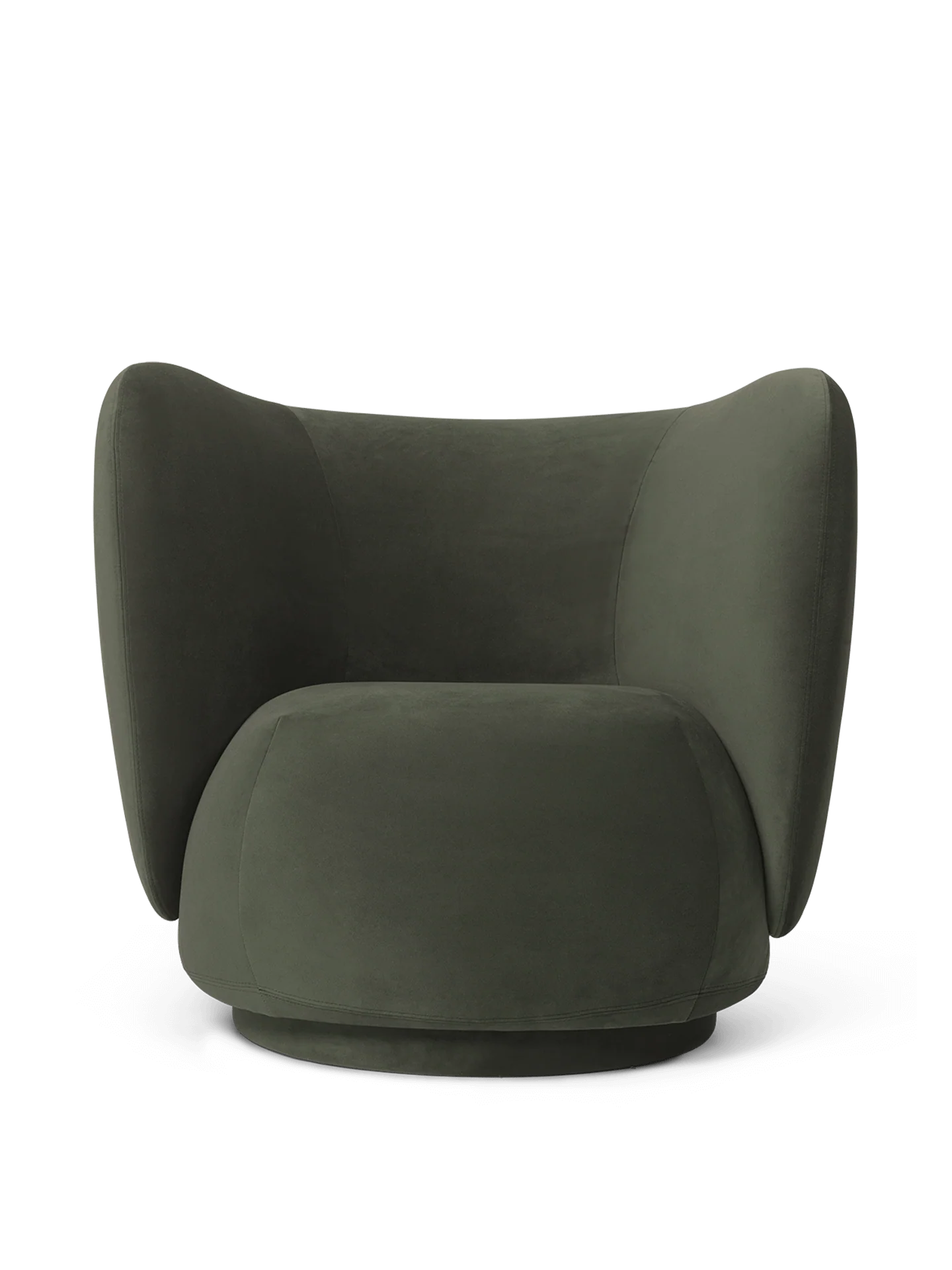 Rico Lounge Chair - Swivel - Rich Velvet - Pine