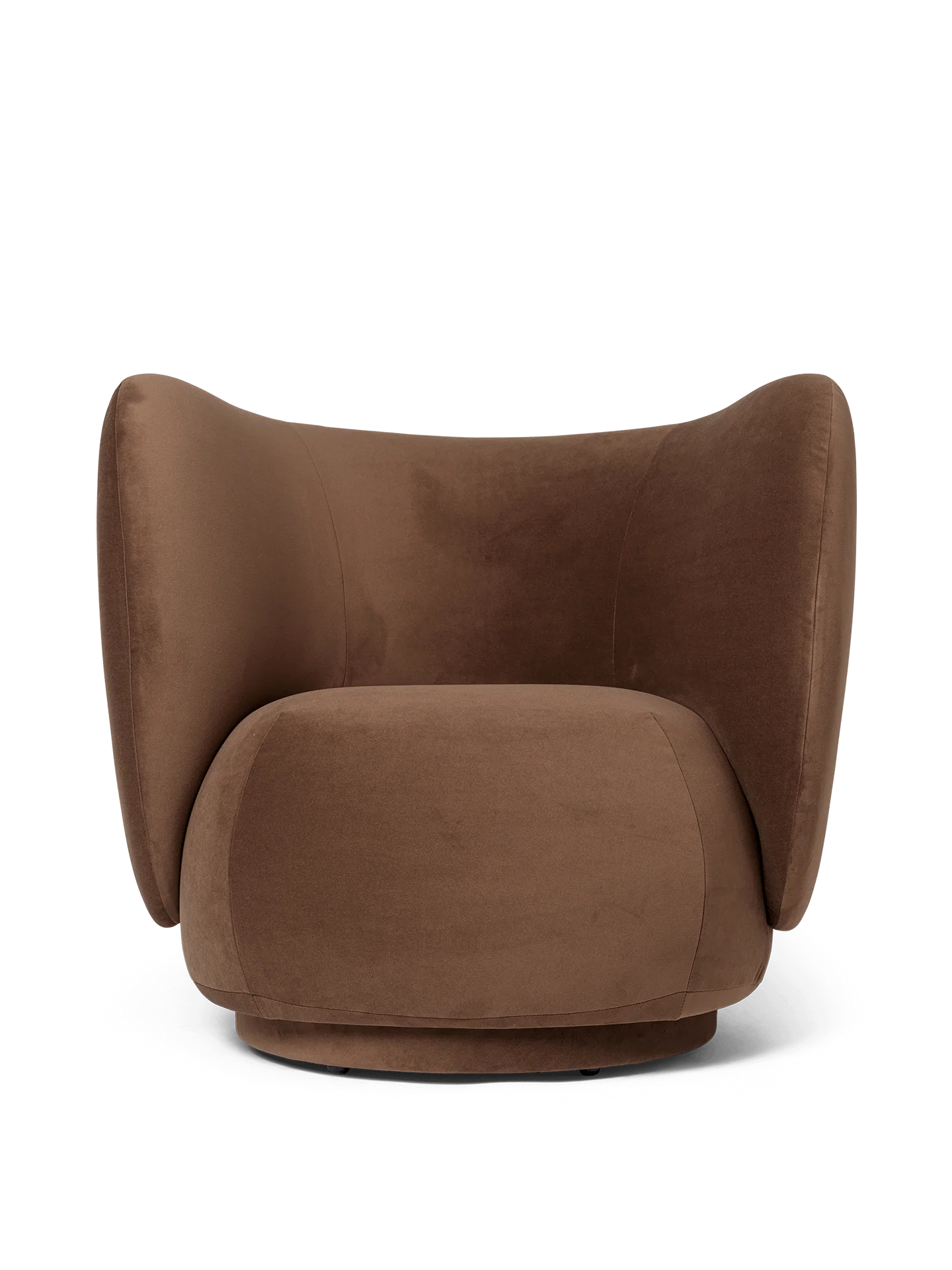 Rico Lounge Chair - Swivel - Rich Velvet - Soft Brown