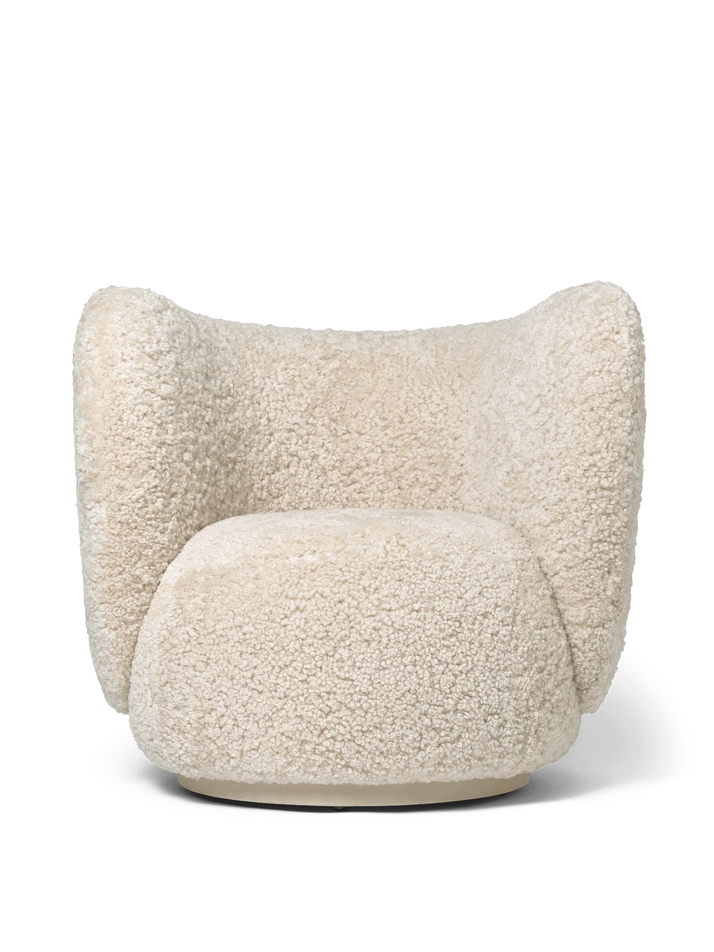 Rico Lounge Chair - Swivel - Sheepskin - Moonlight