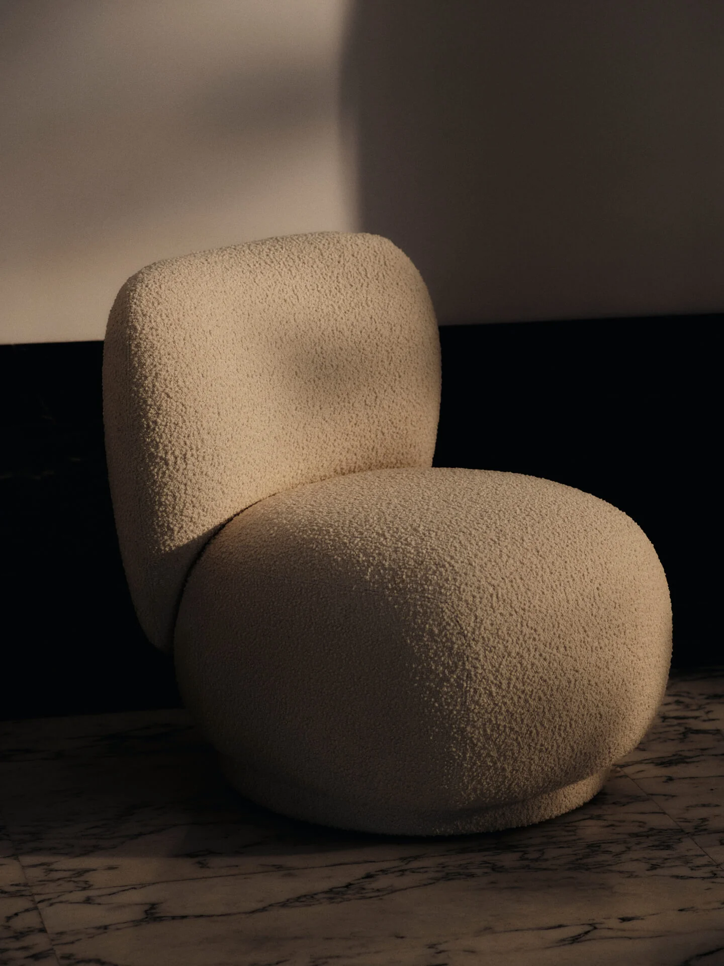 Rico Piccolo Lounge Chair - Nordic Bouclé - Off-White - Image 2