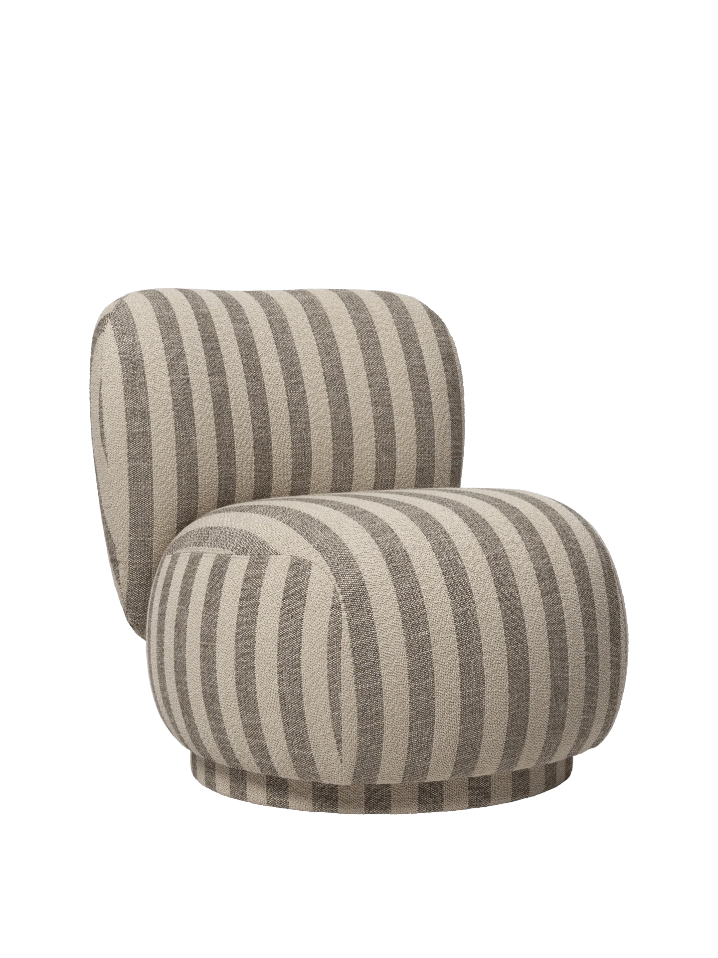 Rico Piccolo Lounge Chair - Swivel - Louisiana - Sand/Off-White - Image 2