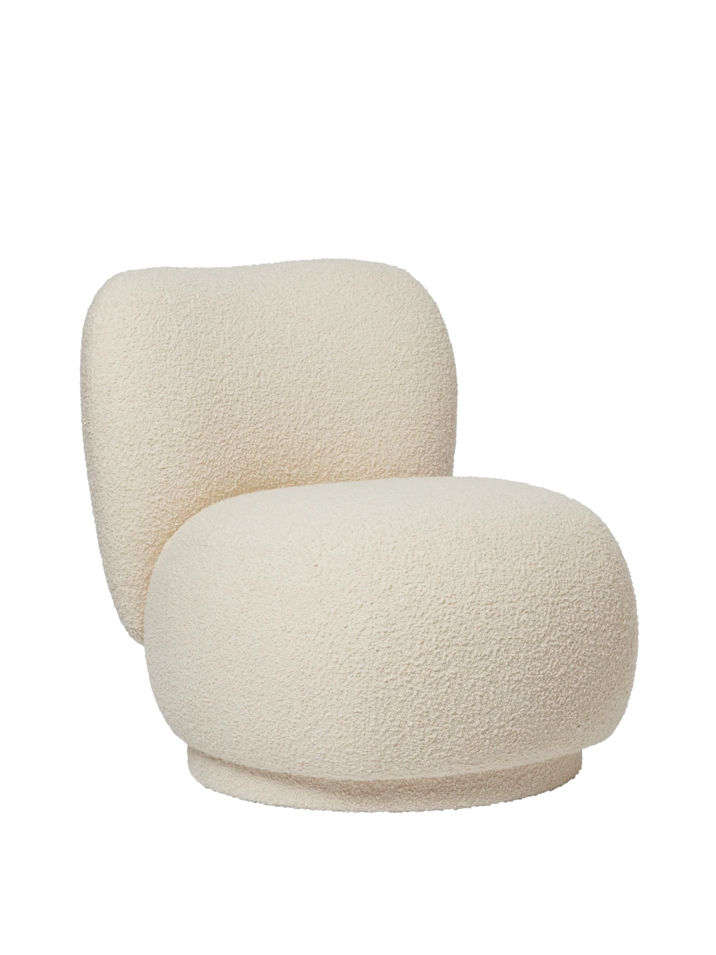 Rico Piccolo Lounge Chair - Swivel - Nordic Bouclé - Off-White - Image 2