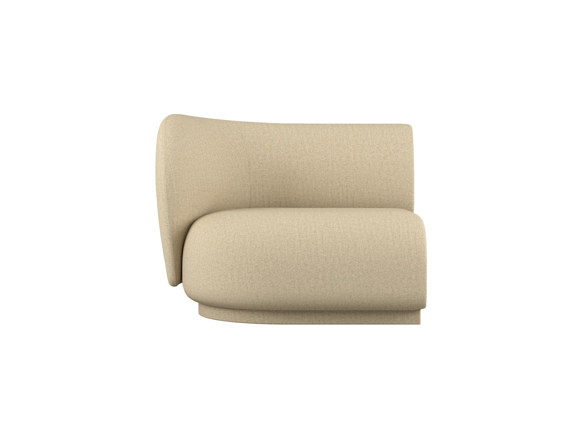 Rico Sofa Armrest Left - Raw Bouclé - Natural