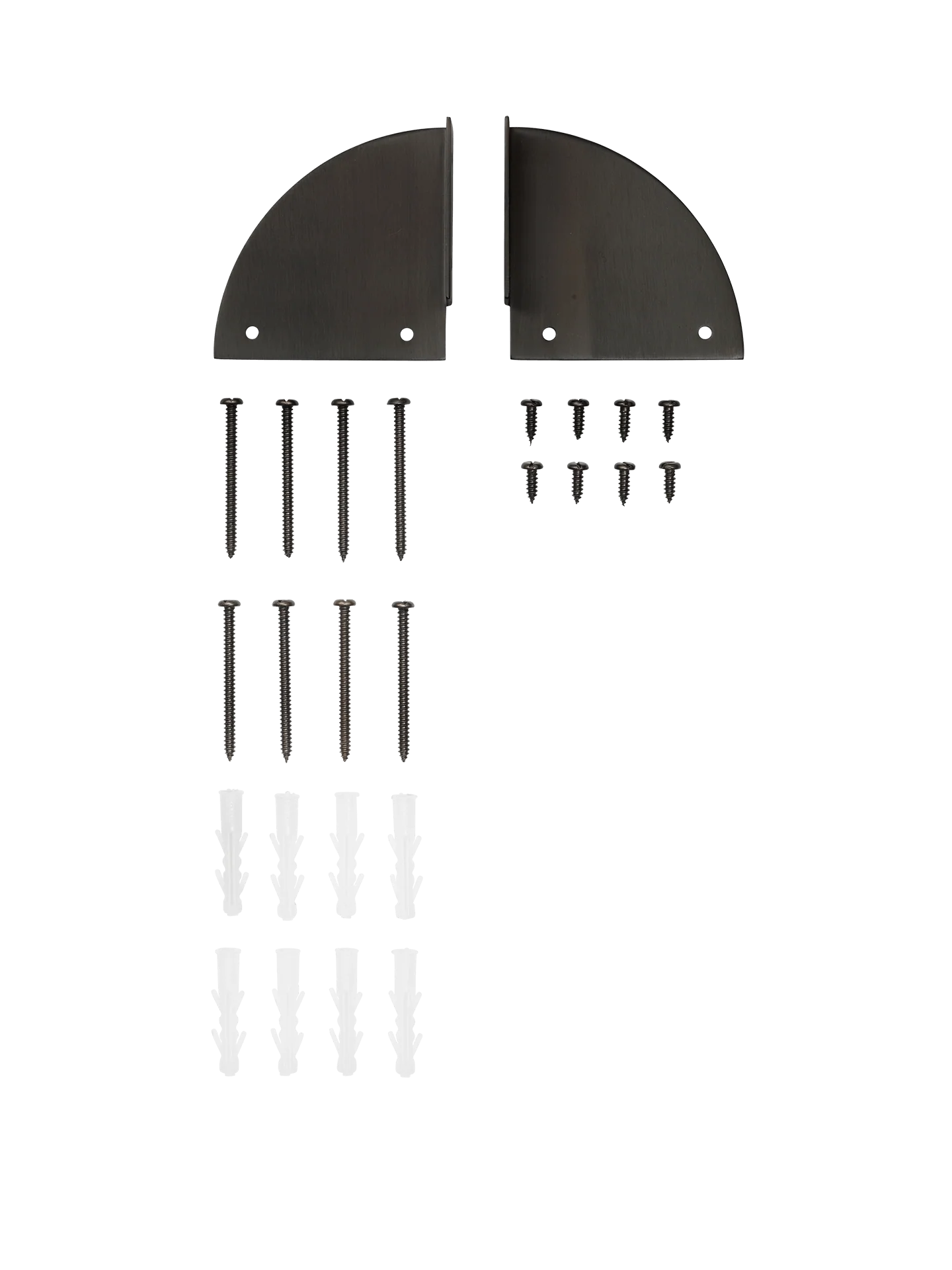 Sector Brackets - Small - Black Brass