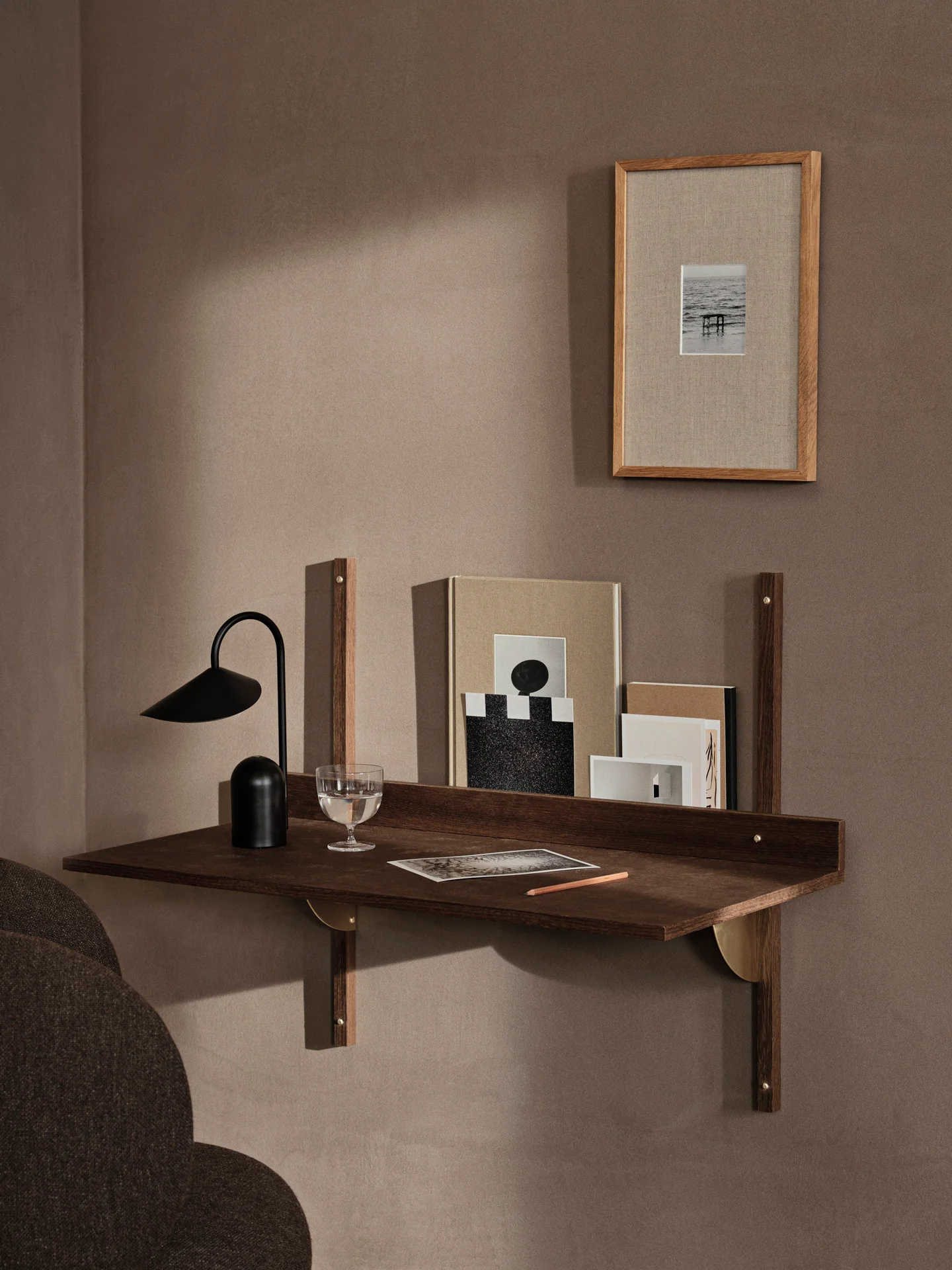 Sector Desk - Smoked Oak/Brass - Image 2
