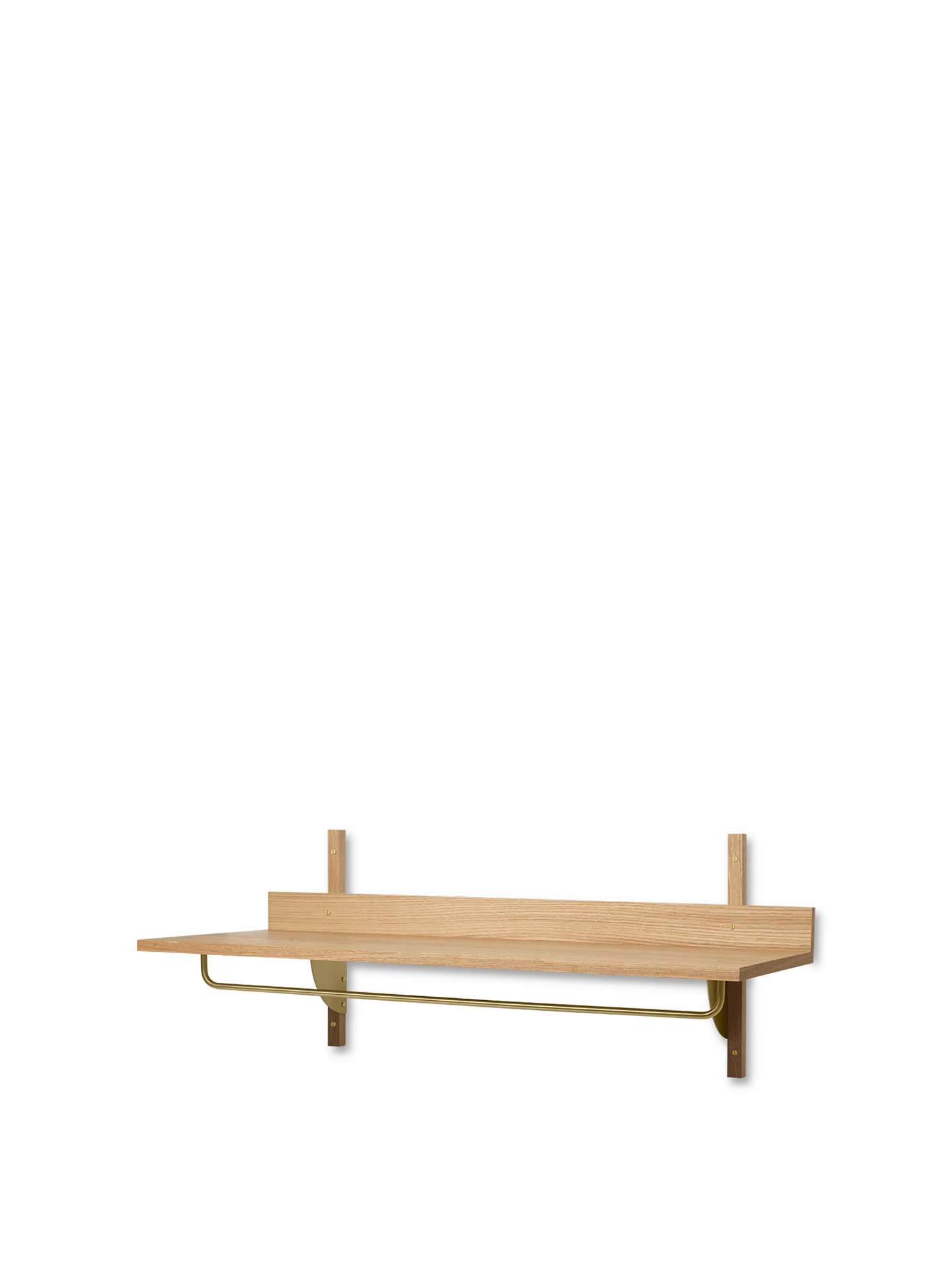 Sector Rack Shelf - Natural Oak/Brass - Image 3