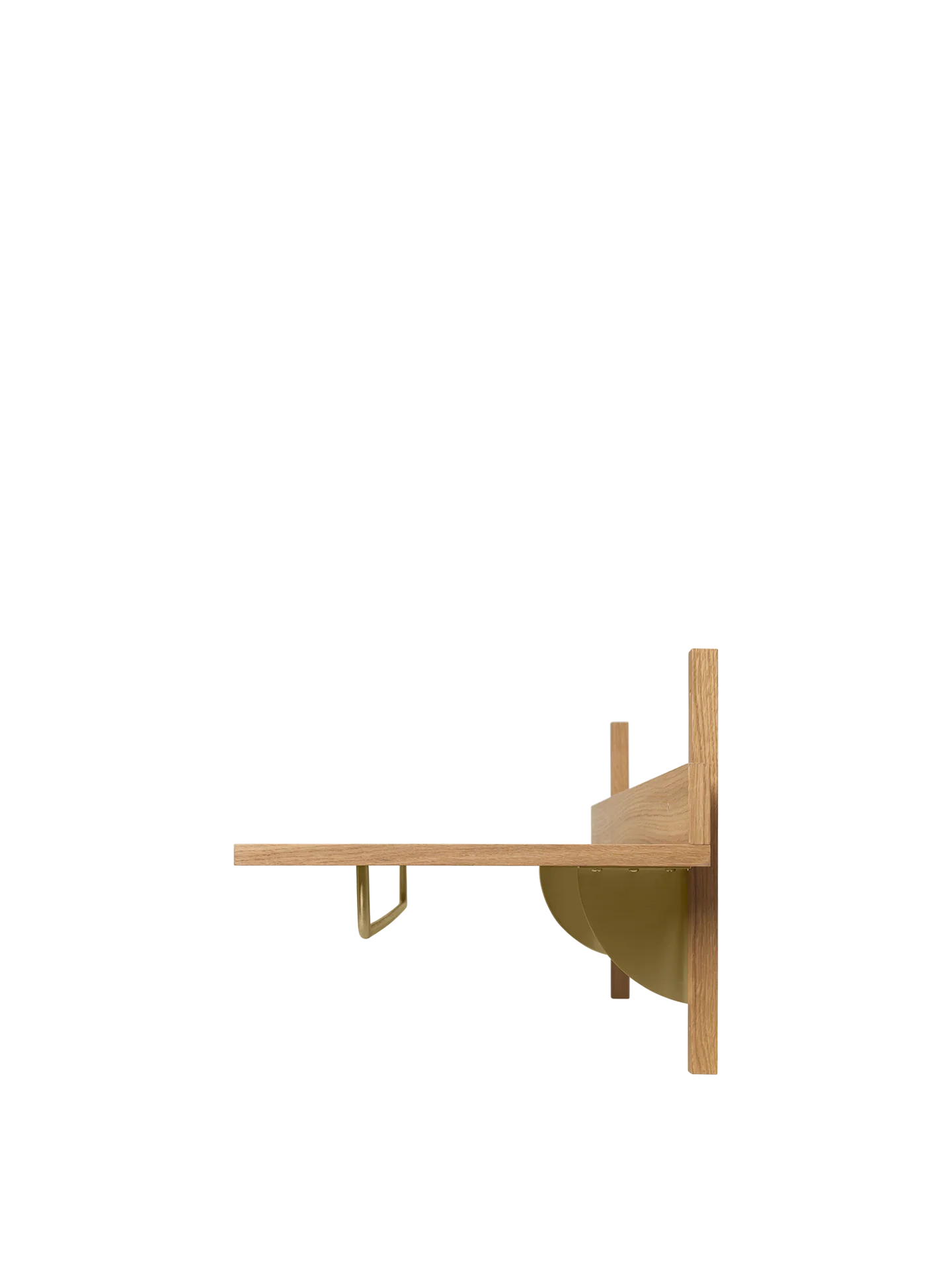 Sector Rack Shelf - Natural Oak/Brass - Image 4