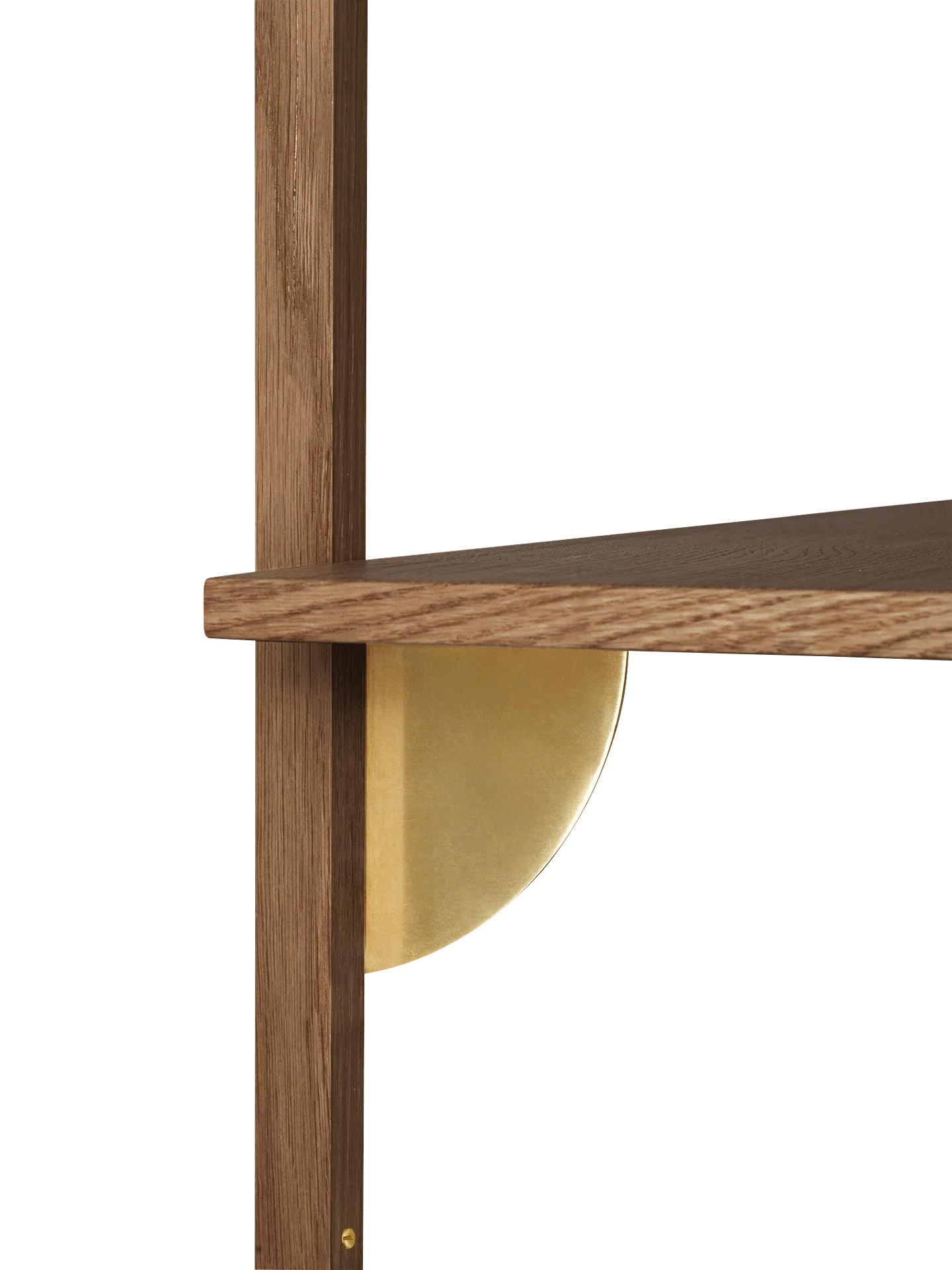 Sector Shelf - Triple - Narrow - Smoked Oak/Brass - Image 4