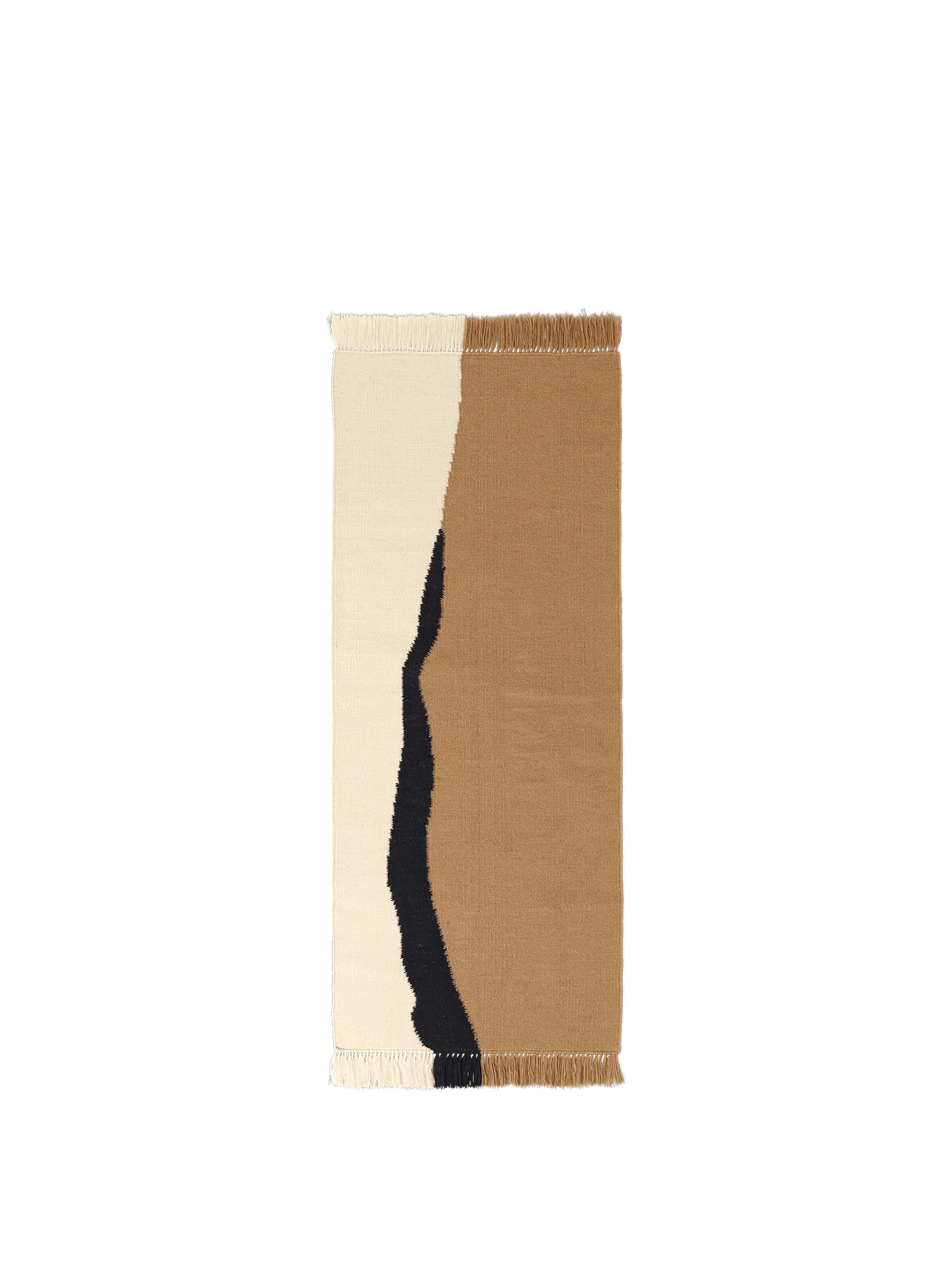 Soil Kelim Runner - Dark Sand/Off-white