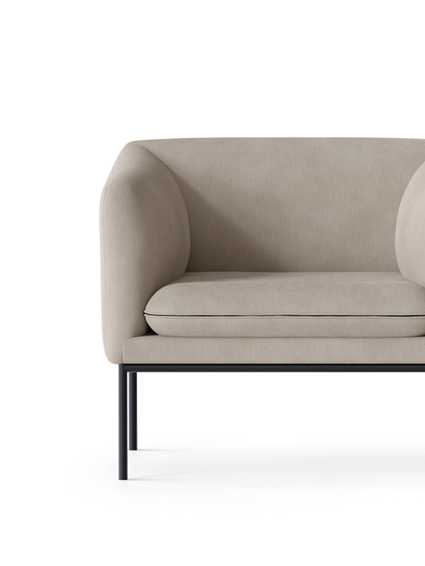 Turn 1-Seater - Cotton Linen - Natural - Image 2