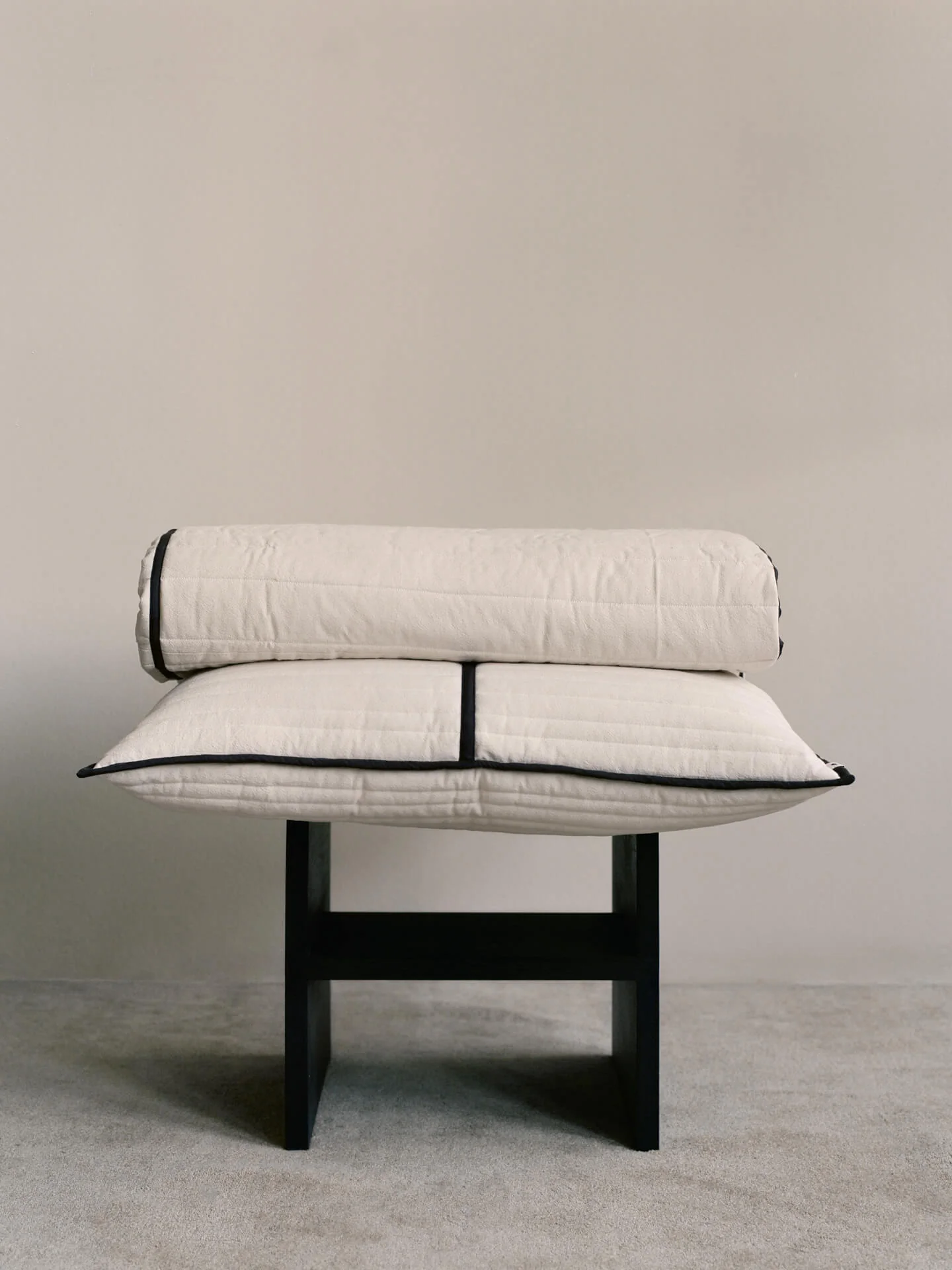 Vari Quilted Bedspread - Single - Natural/Dark Chocolate - Image 4