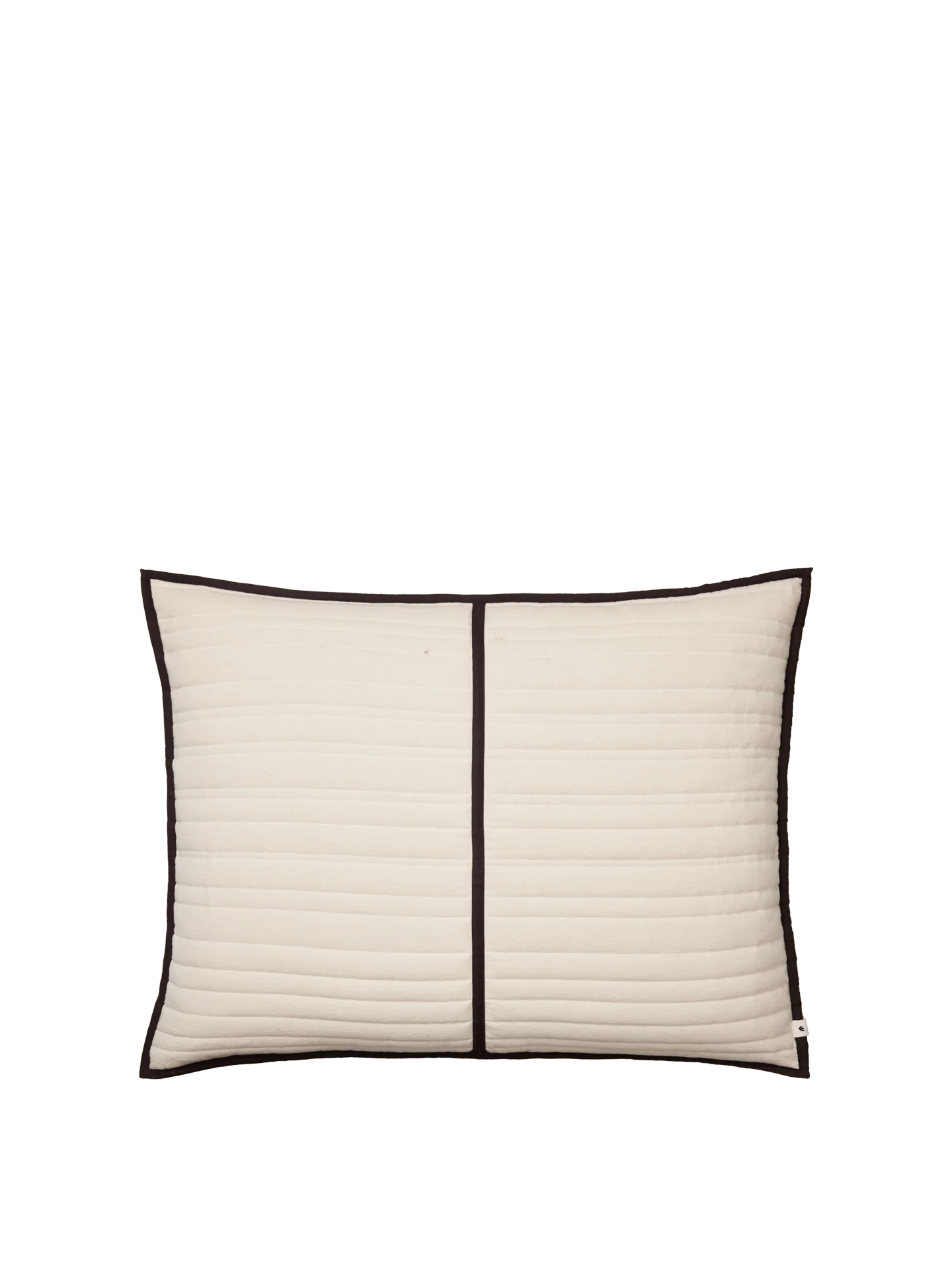 Vari Quilted Cushion - Rectangular - Natural/Dark Chocolate